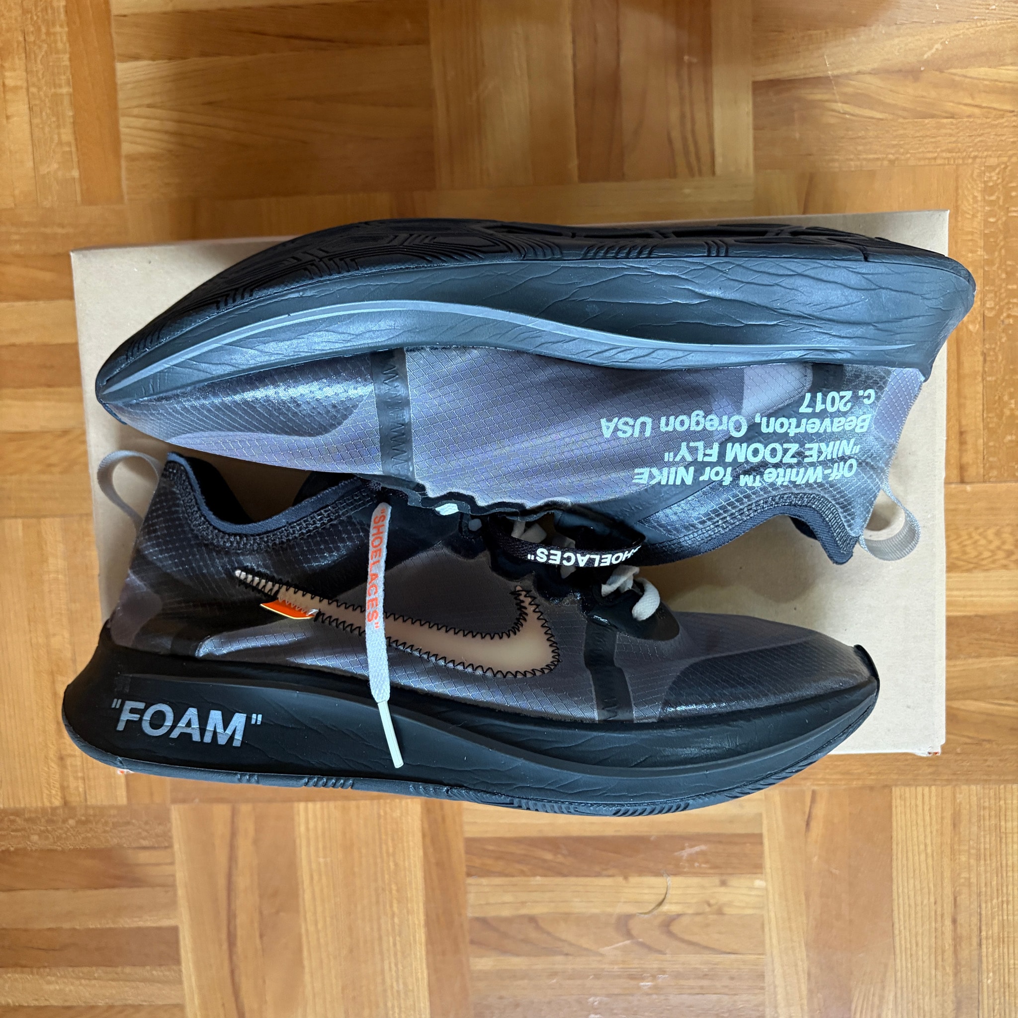 Off-White × Nike Zoom Fly "Black"