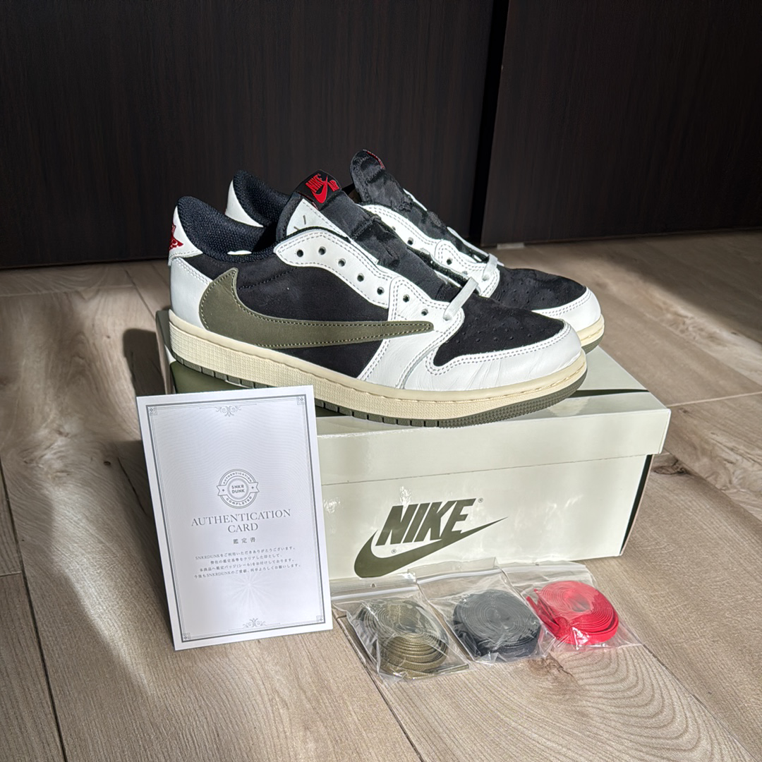 Travis Scott × Nike Women's Air Jordan 1 Low OG "Medium Olive"