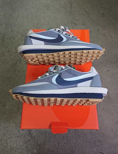 CLOT × Sacai × Nike LD Waffle "Grey Obsidian/Cool Grey"
