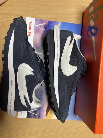 Fragment × sacai × Nike LD Waffle "Blackended Blue"