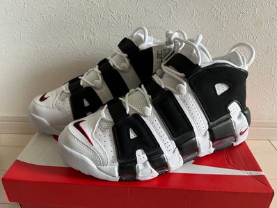 NIKE AIR MORE UPTEMPO "WHITE/BLACK/UNIVERSITY RED"(2020)
