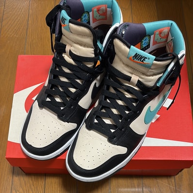 Nike Dunk High Retro EMB "Pearl White and Washed Teal"