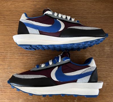 UNDERCOVER × sacai × Nike LD Waffle "Night Maroon/Pale Ivory-Ground Grey-Team Royal"