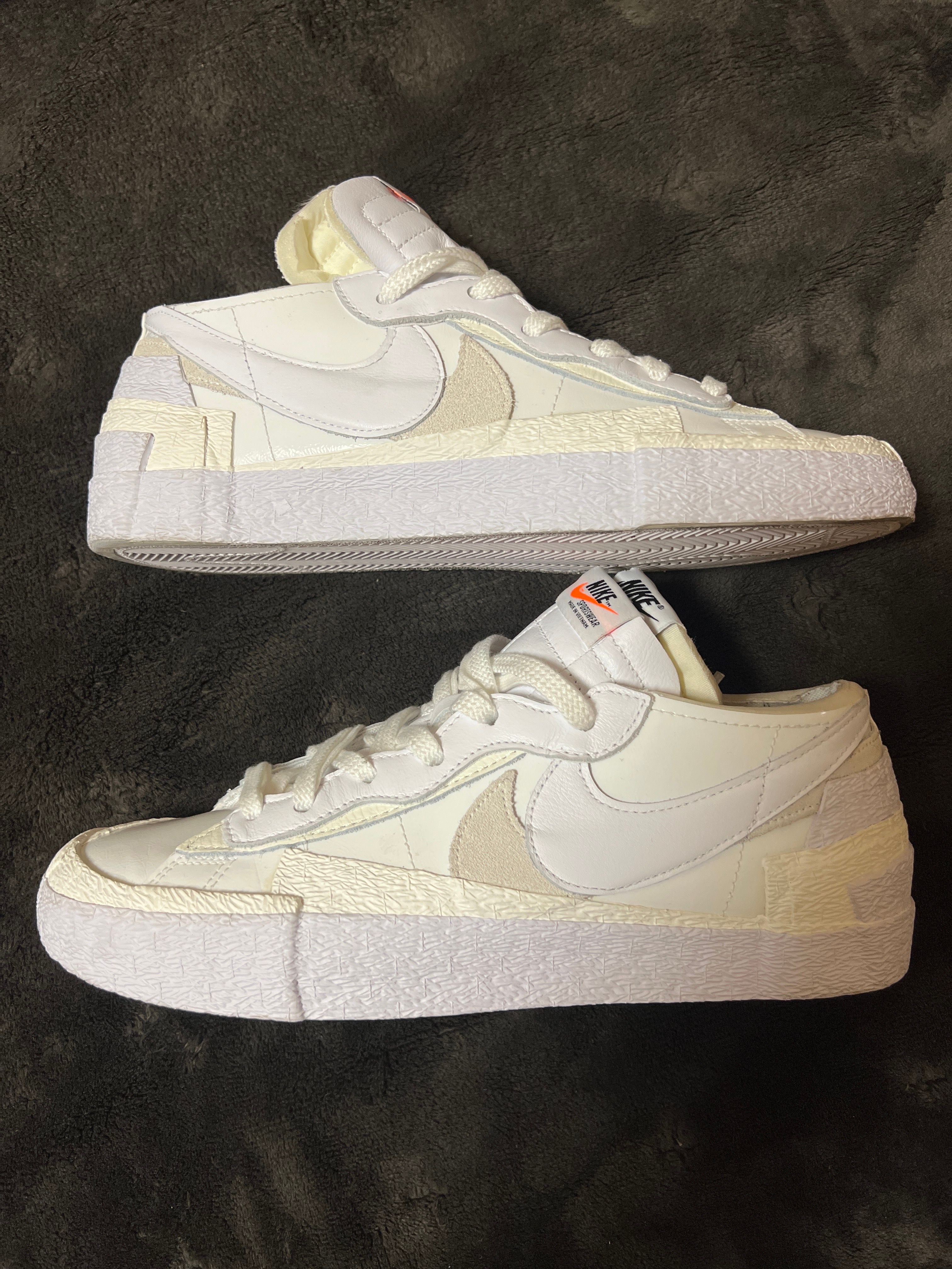 sacai × Nike Blazer Low "White Patent Leather"