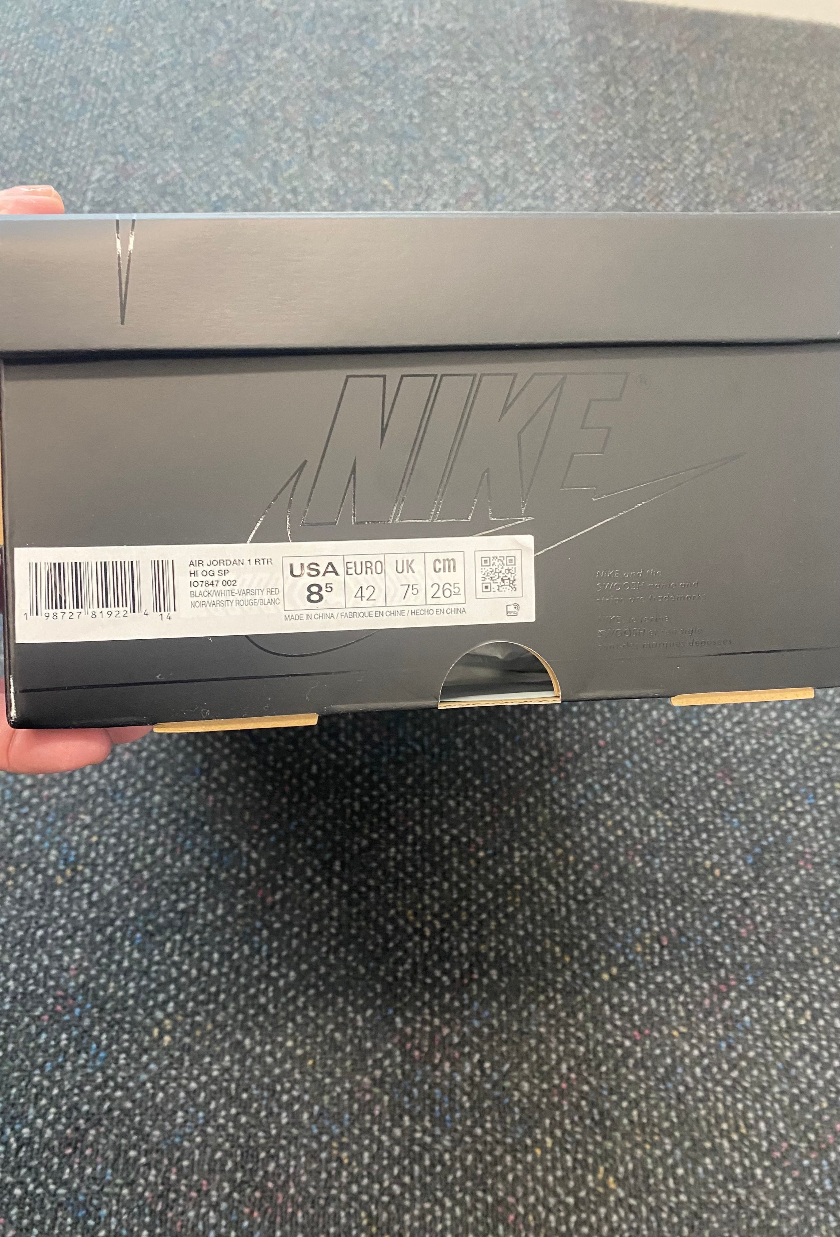 fragment design × UNION × Nike Air Jordan 1 High OG "Black/Varsity Red"