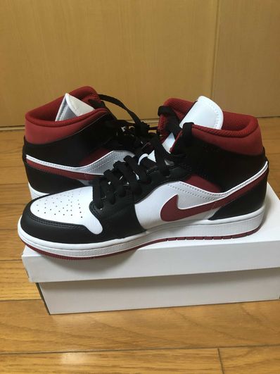 Nike Air Jordan 1 Mid "White/Gym Red Black"