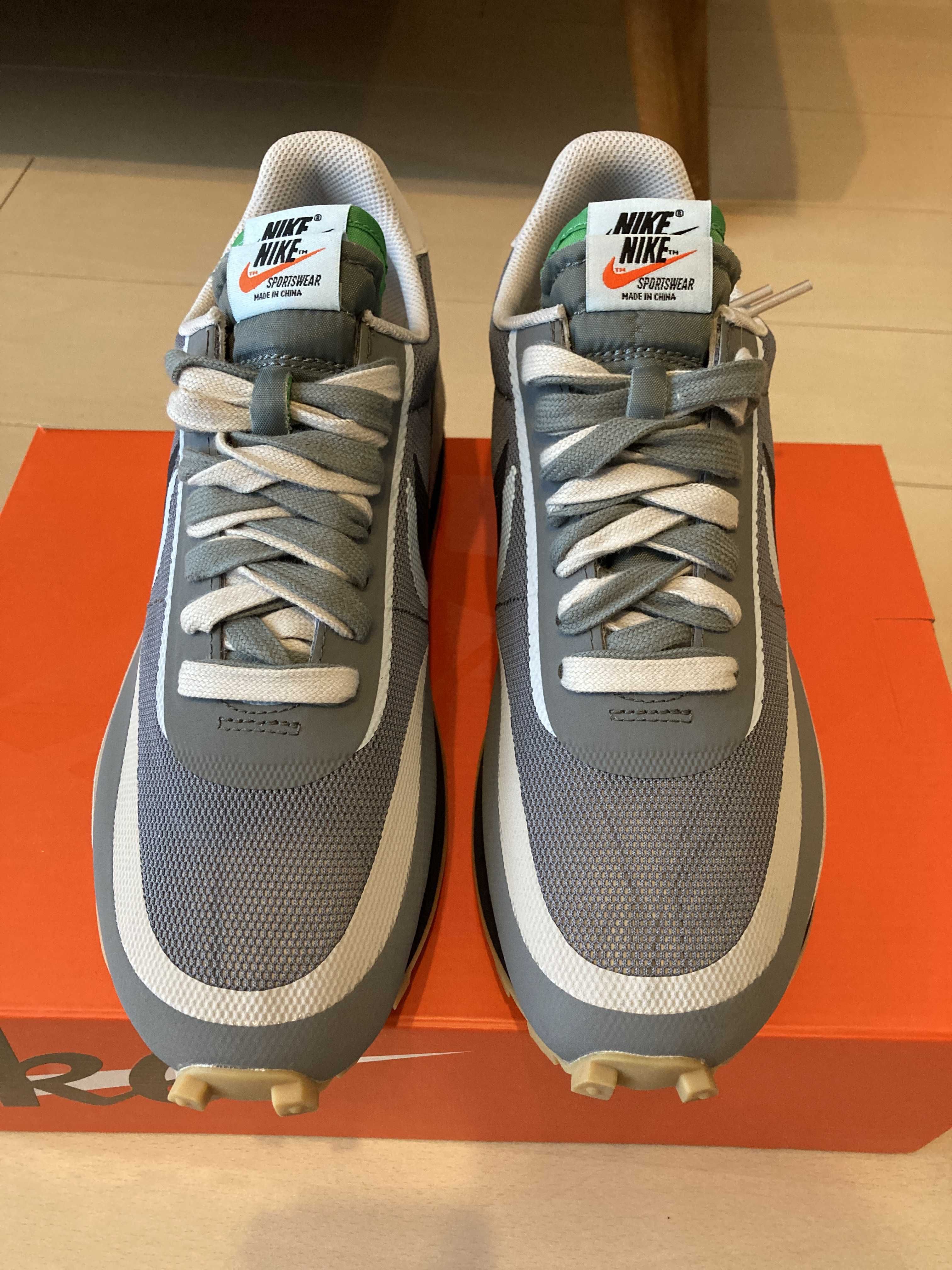 CLOT × Sacai × Nike LD Waffle "Grey Obsidian/Cool Grey"