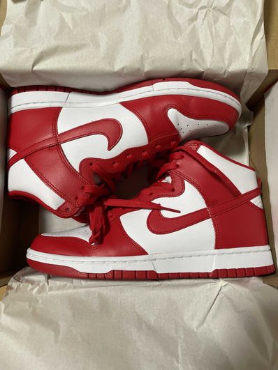 Nike Dunk High "Championship White and Red"