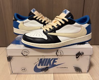 Travis Scott × fragment design × Nike Air Jordan 1 Low OG SP "Military Blue"