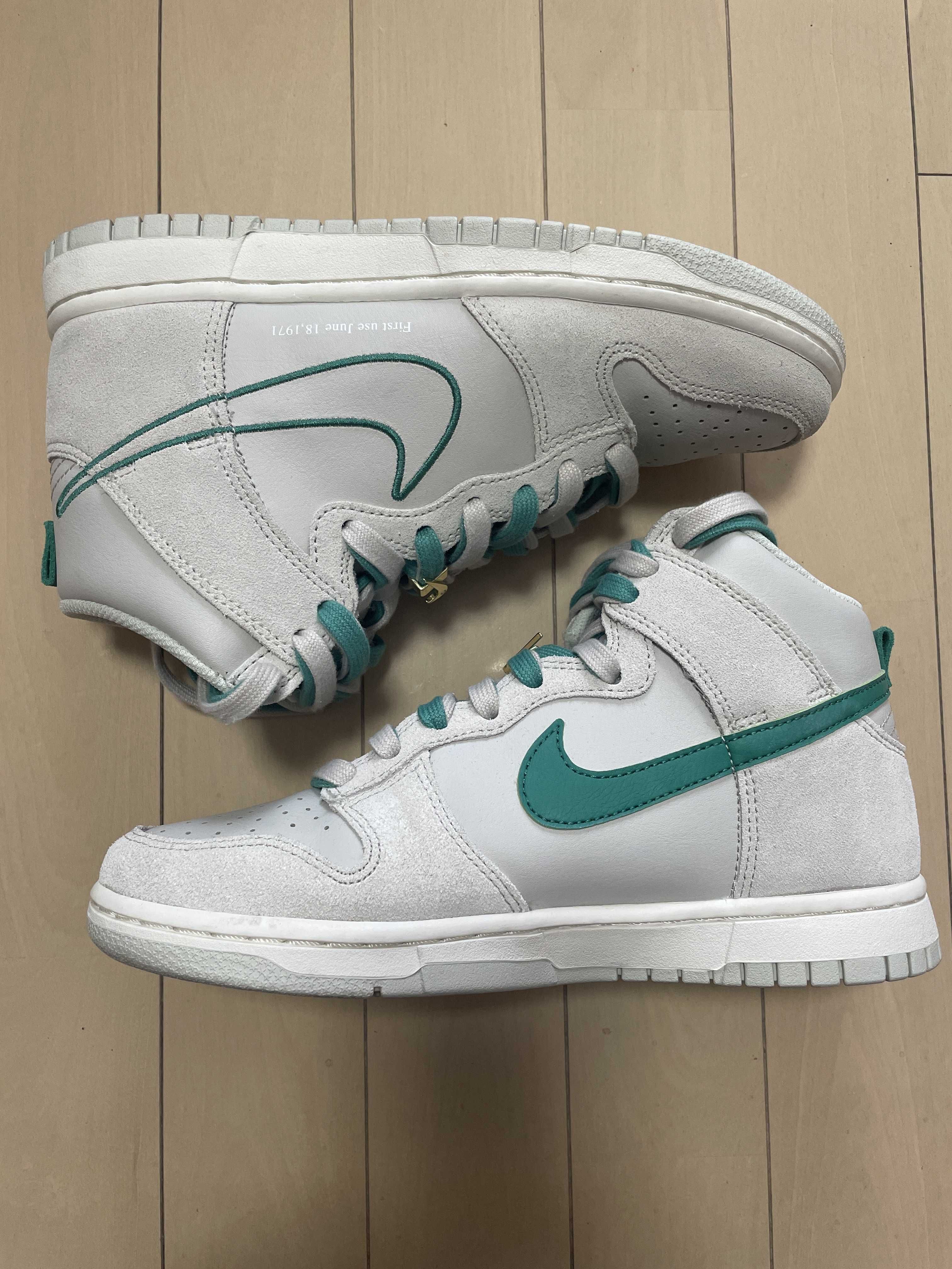 Nike Dunk High SE First Use "Light Bone/Green Noise"