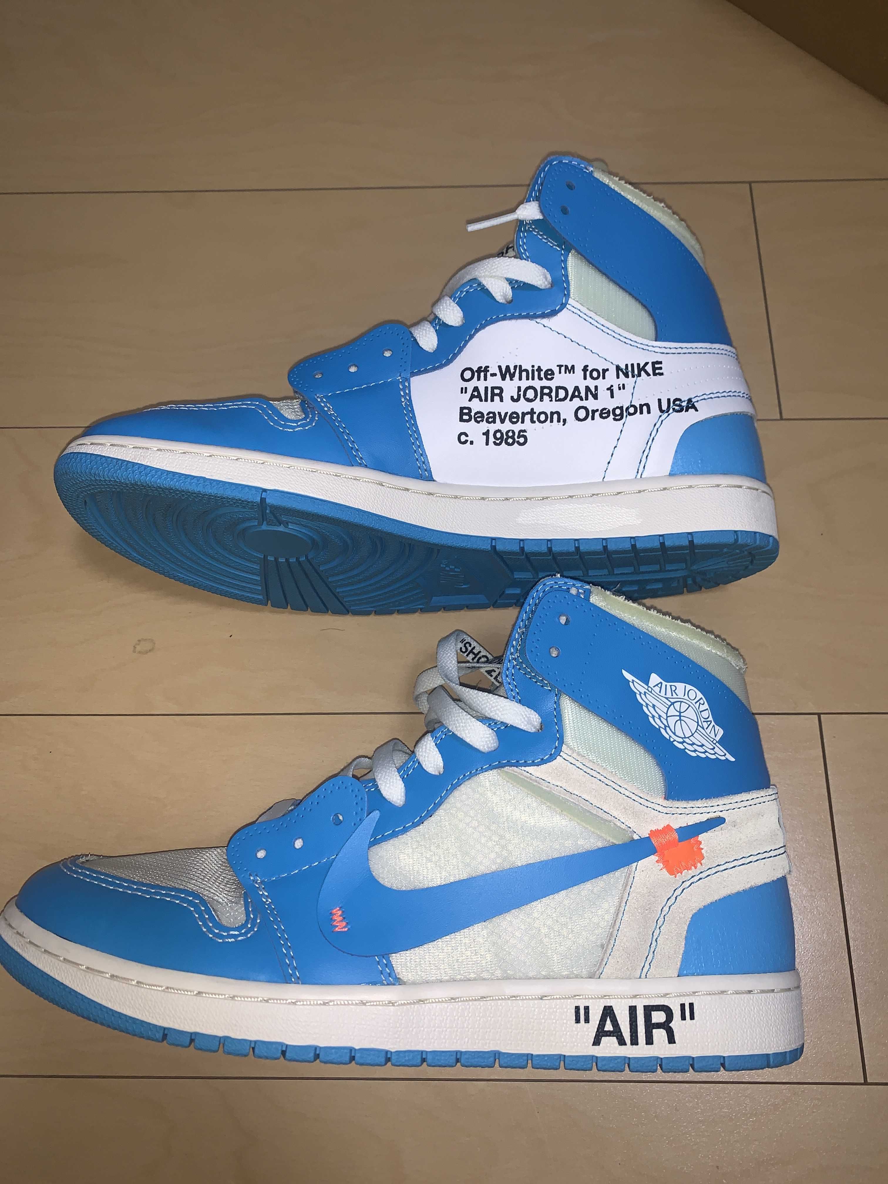 Off-White × Nike Air Jordan 1 High UNC "White/Dark Powder Blue"