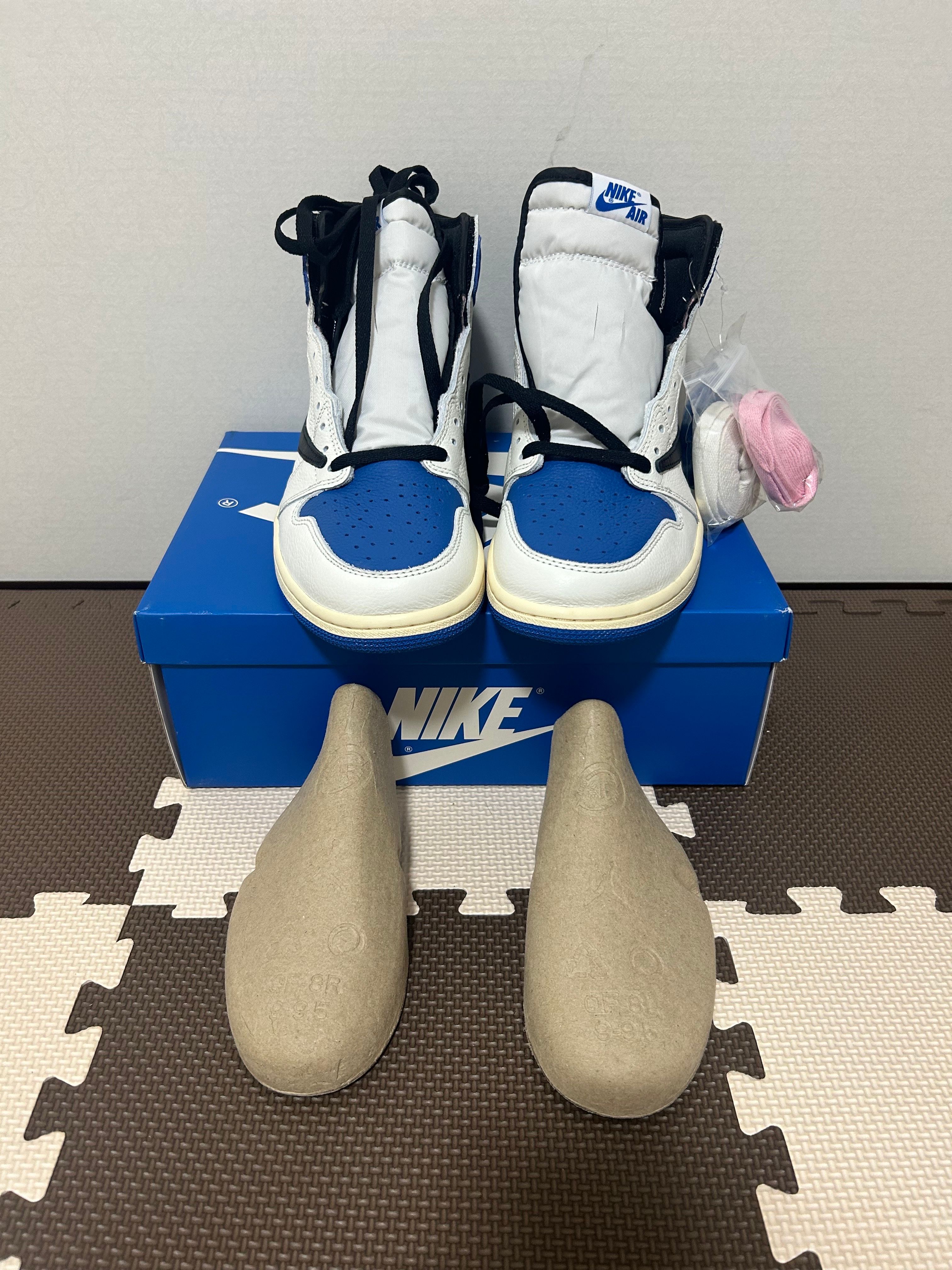 Travis Scott × fragment design × Nike Air Jordan 1 Retro High OG SP "Military Blue"