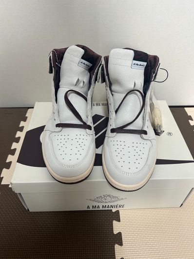 A Ma Maniere × Nike Air Jordan 1 Retro High OG "Sail and Burgundy"