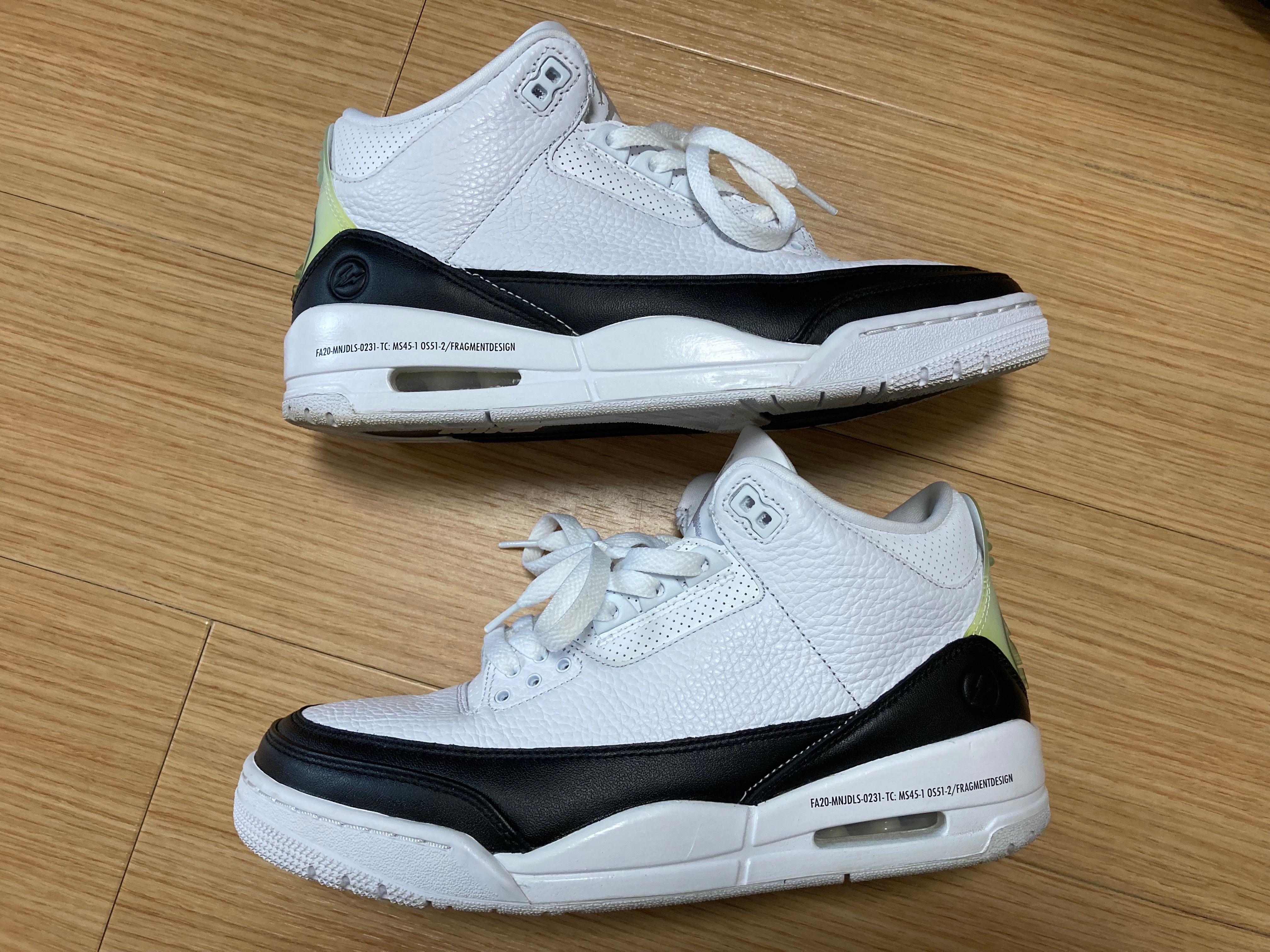 Fragment × Nike Air Jordan 3 "White/Black"