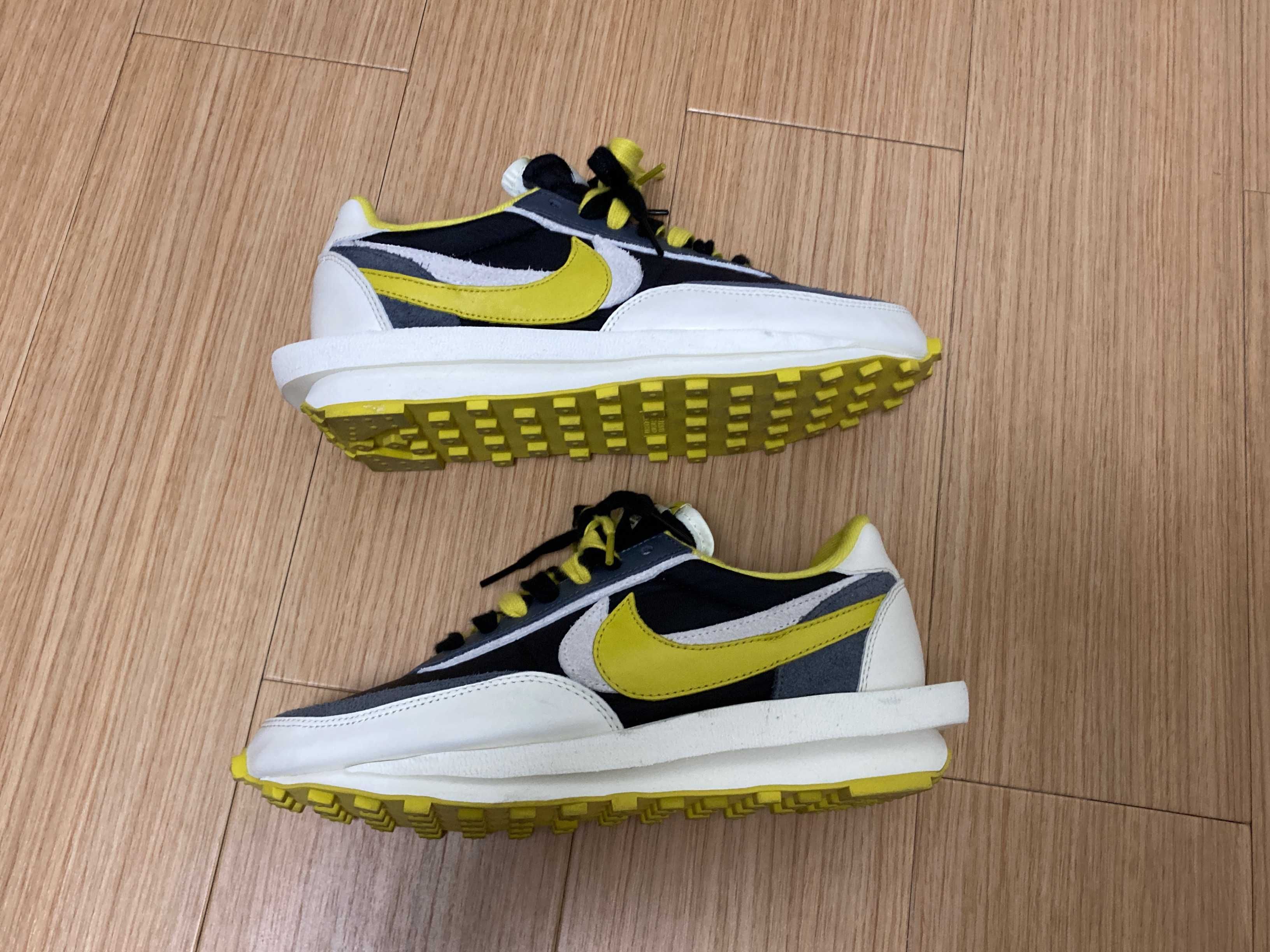 UNDERCOVER × sacai × Nike LD Waffle "Black/Sail-Dark Grey-Bright Citron"