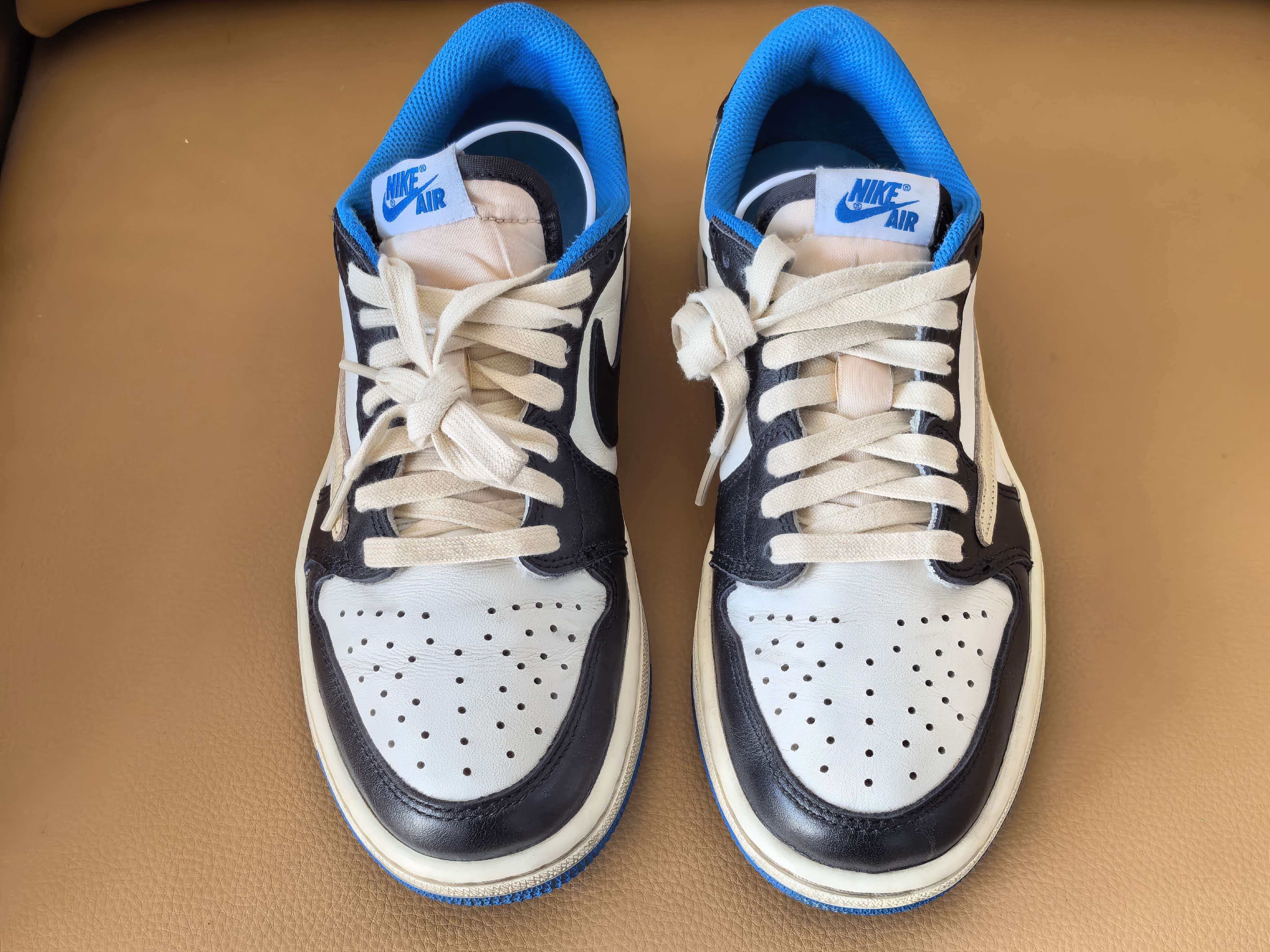 Travis Scott × fragment design × Nike Air Jordan 1 Low OG SP "Military Blue"