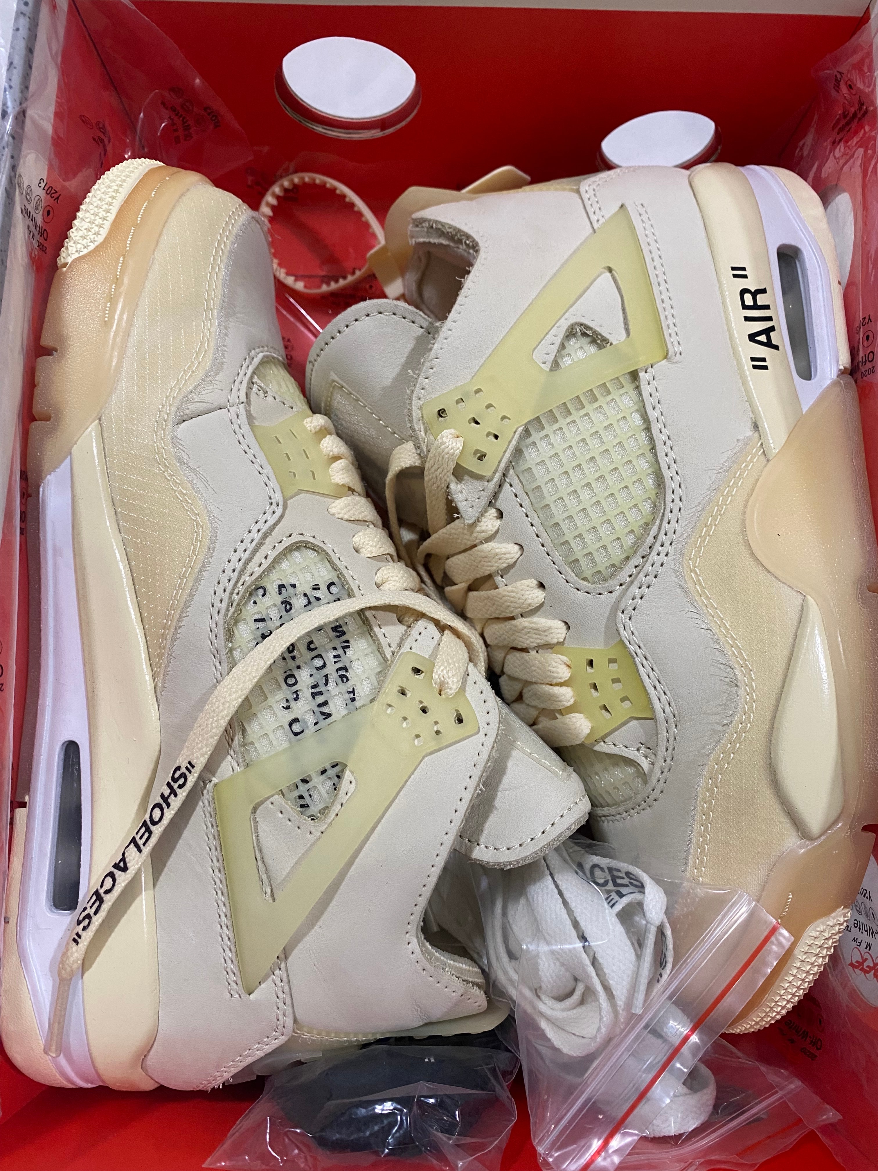 Off-White × Nike Women's Air Jordan 4 SP "Sail"