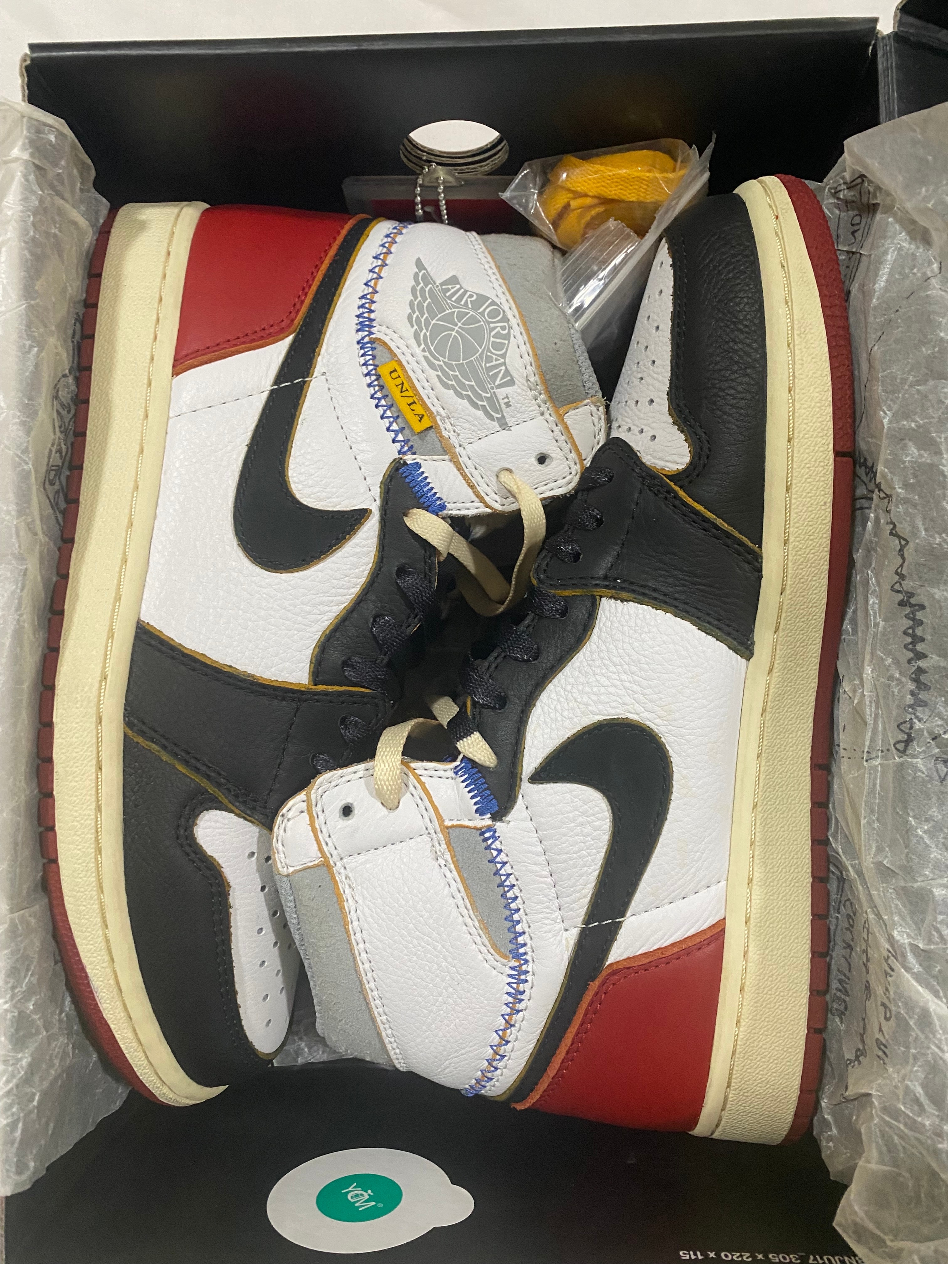 ユニオン × ナイキ エアジョーダン1 レトロ ハイ OG NRG "バーシティレッド/ウルフグレー"