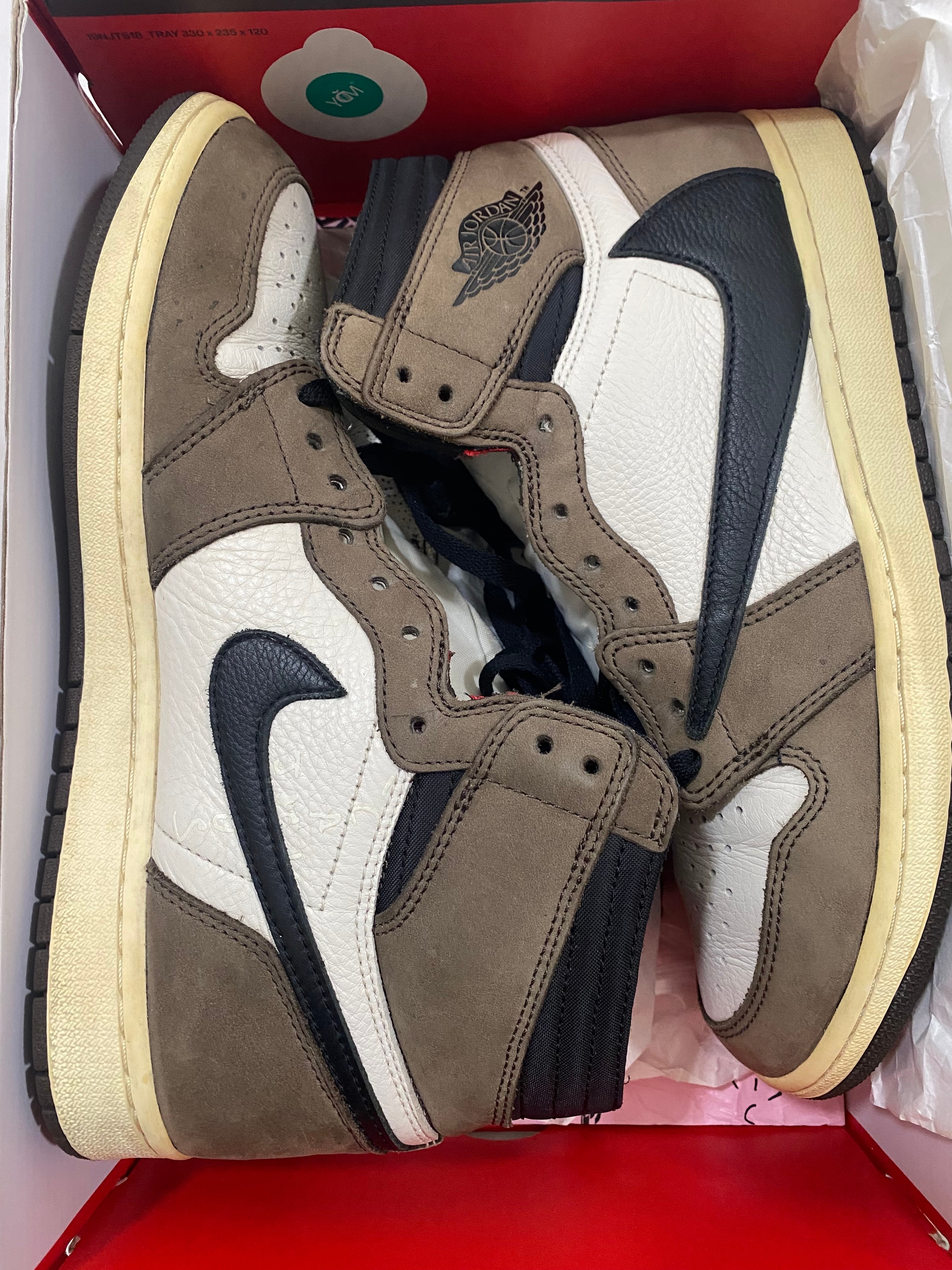 Travis Scott × Nike Air Jordan 1 Retro High OG TS SP "Sail/Dark Mocha"