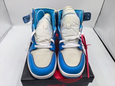 Off-White × Nike Air Jordan 1 High UNC "White/Dark Powder Blue"