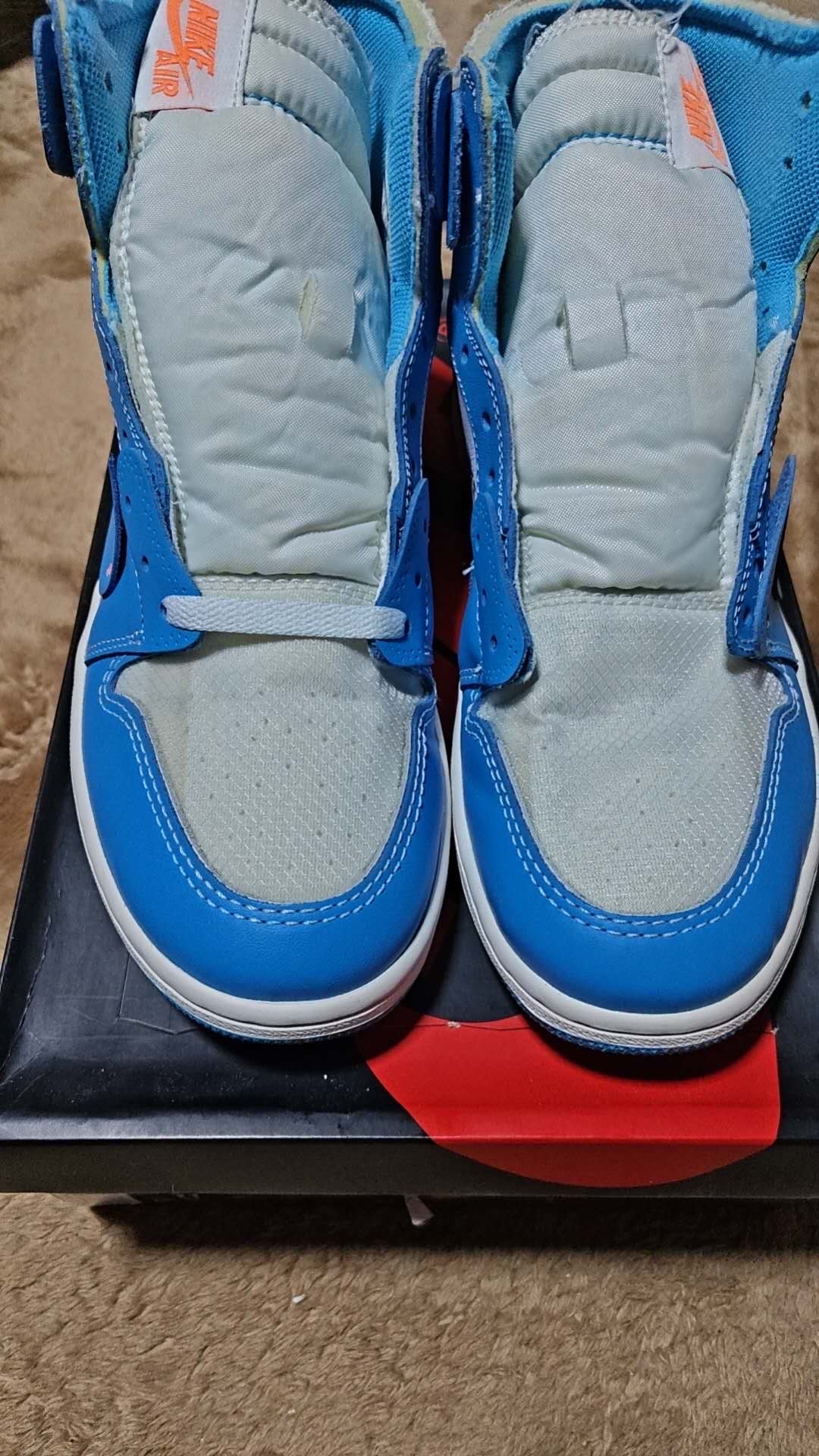 Off-White × Nike Air Jordan 1 High UNC "White/Dark Powder Blue"