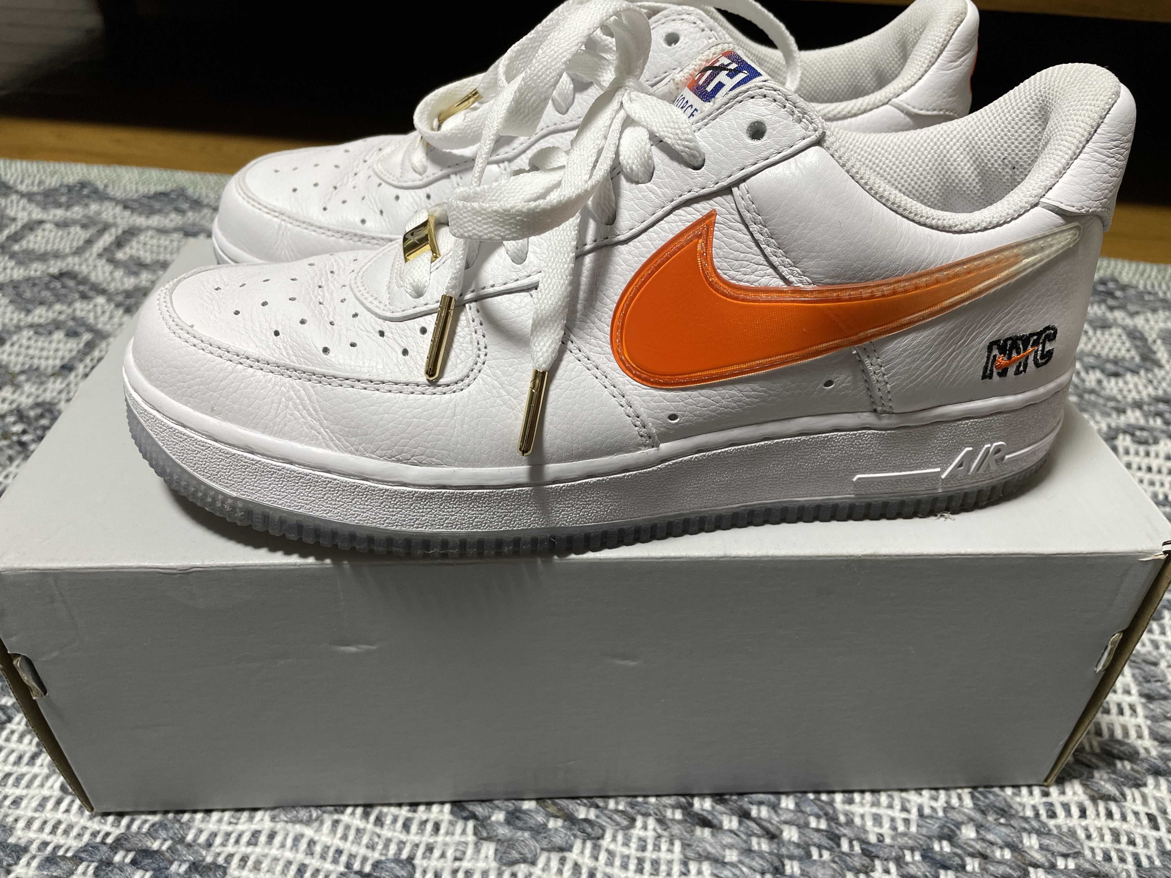 KITH × Nike Air Force 1 Low "White/Rush Blue/White/Brilliant Orange"