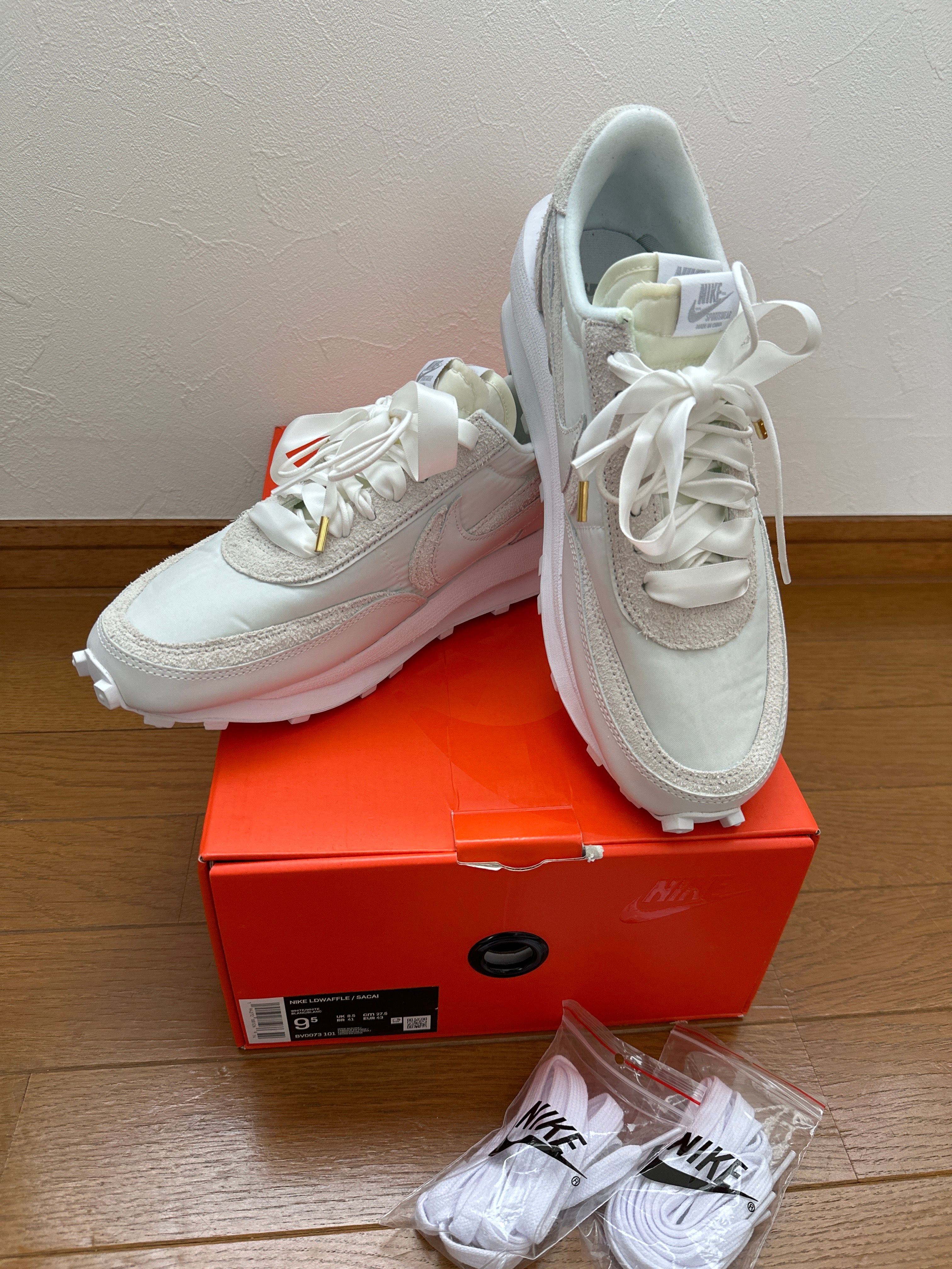 sacai × Nike LDV Waffle "Triple White"