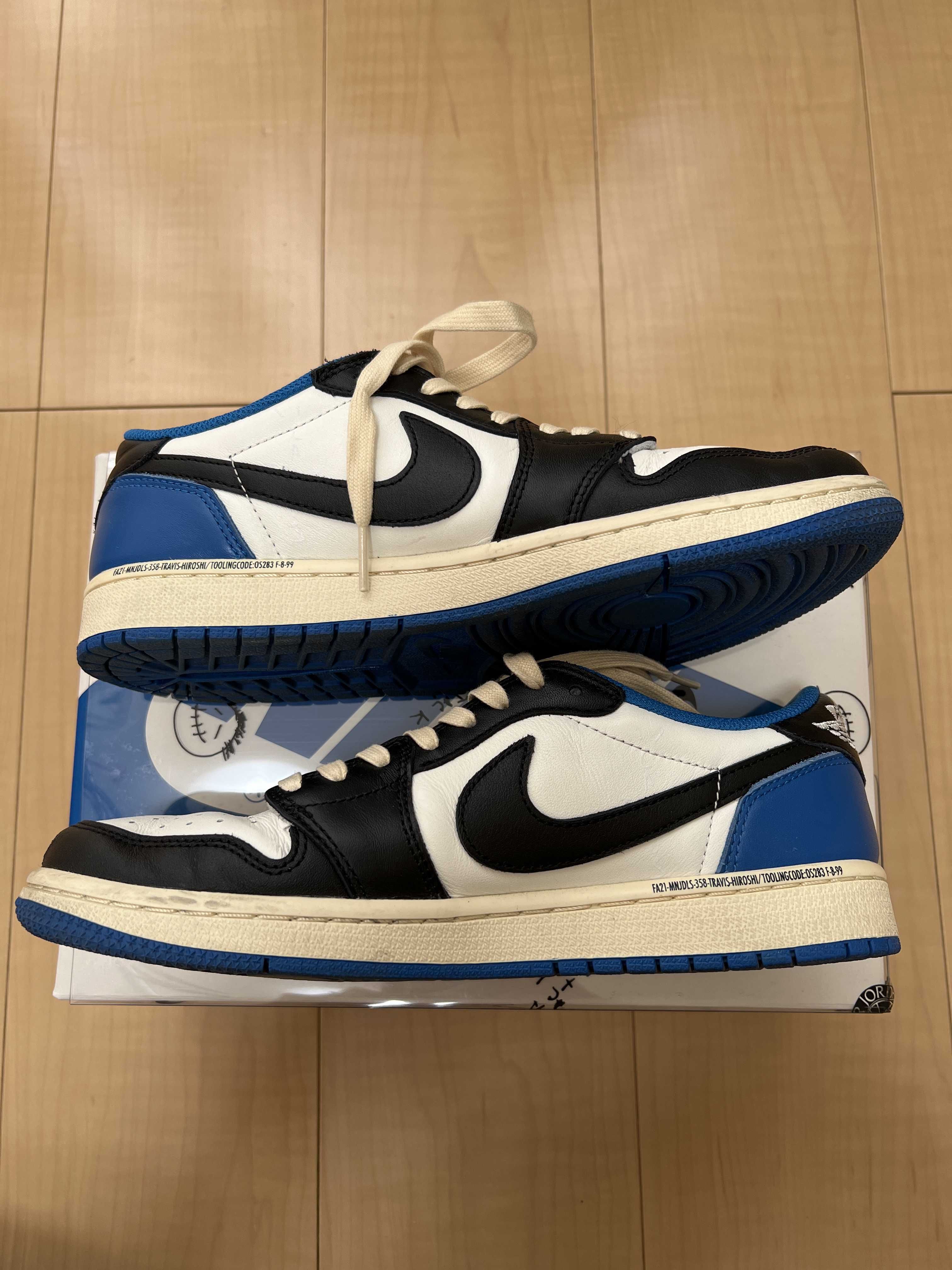 Travis Scott × fragment design × Nike Air Jordan 1 Low OG SP "Military Blue"