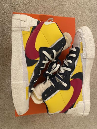 sacai × Nike Blazer Mid "Varsity Maize/Varsity Red"