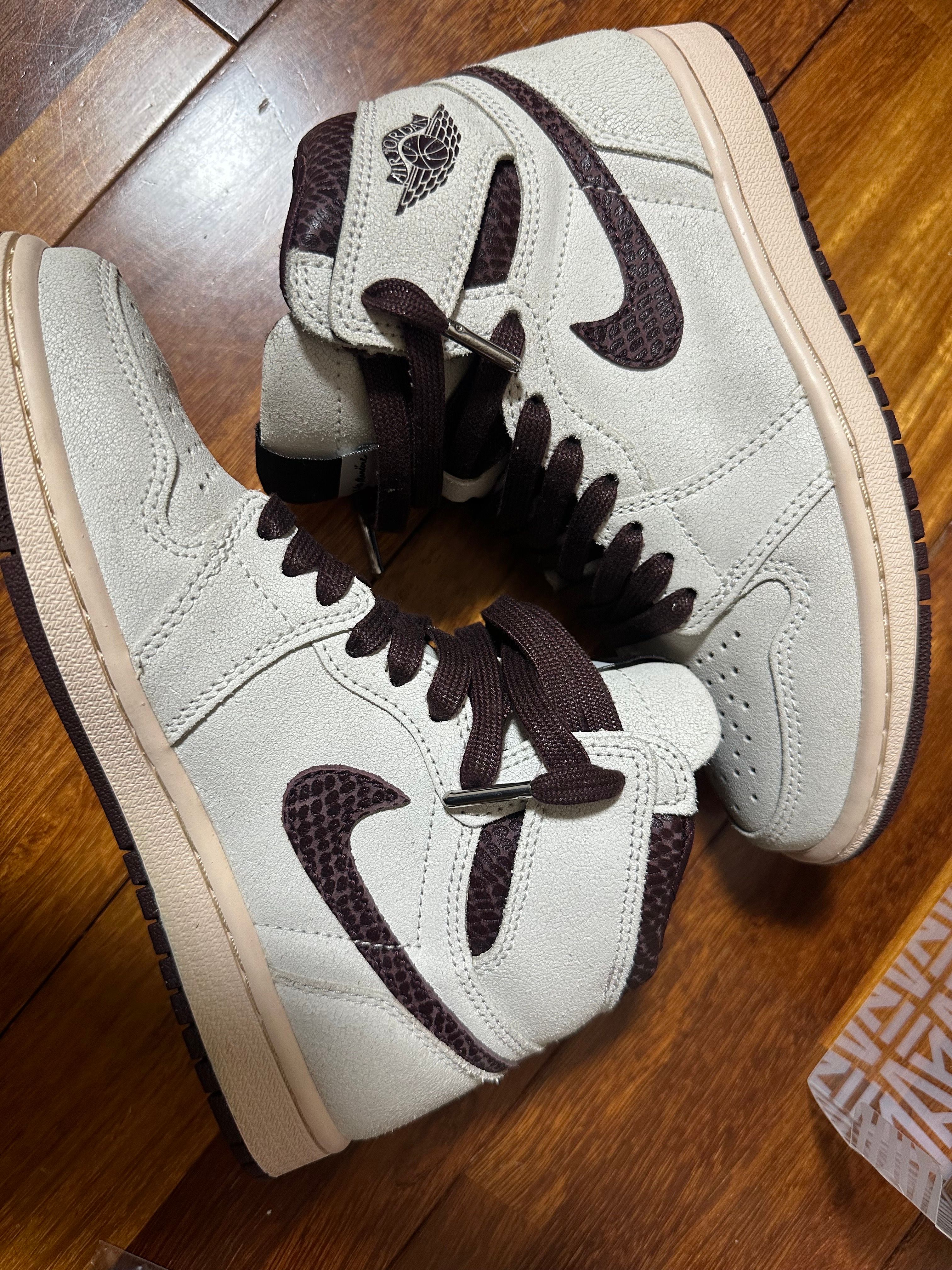 A Ma Maniere × Nike Air Jordan 1 Retro High OG "Sail and Burgundy"