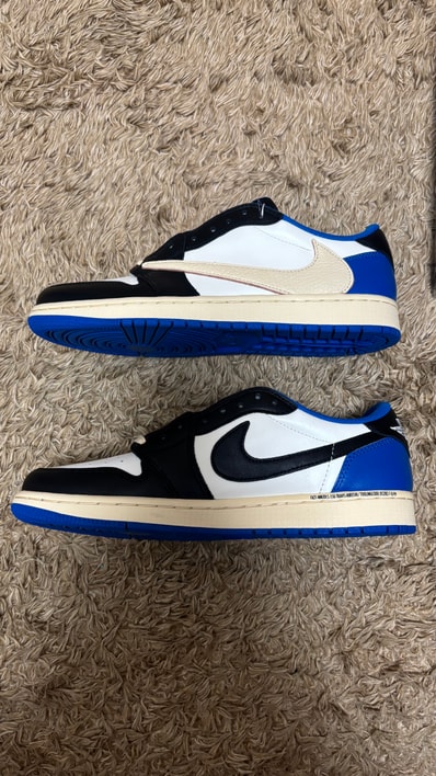 Travis Scott × fragment design × Nike Air Jordan 1 Low OG SP "Military Blue"