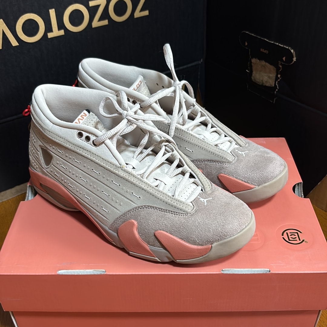 Clot × Nike Air Jordan 14 Low "Brown"