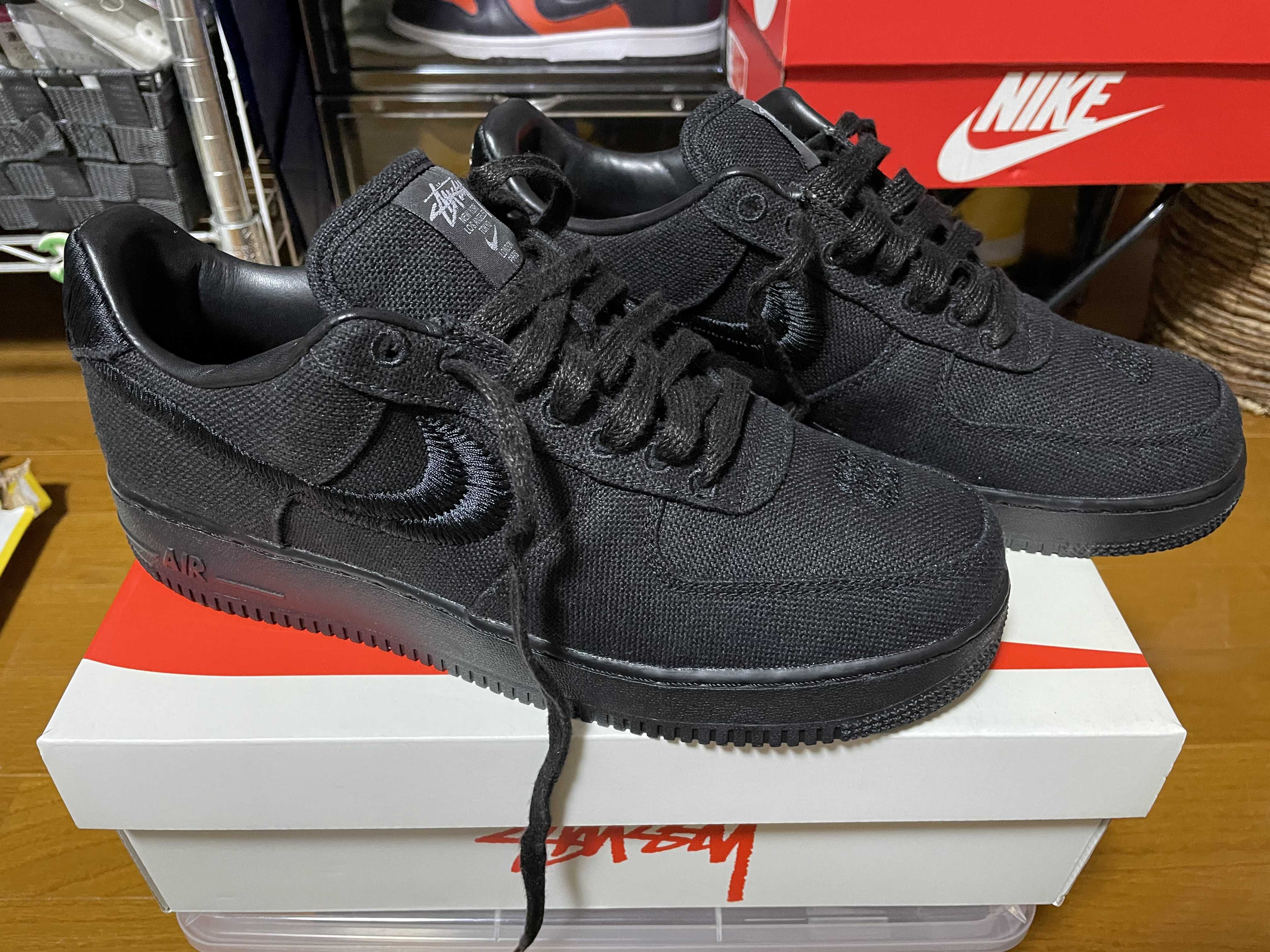 Stussy × Nike Air Force 1 Low "Triple Black"