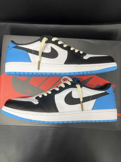 Nike Air Jordan 1 Low OG "Black and Dark Powder Blue/UNC"