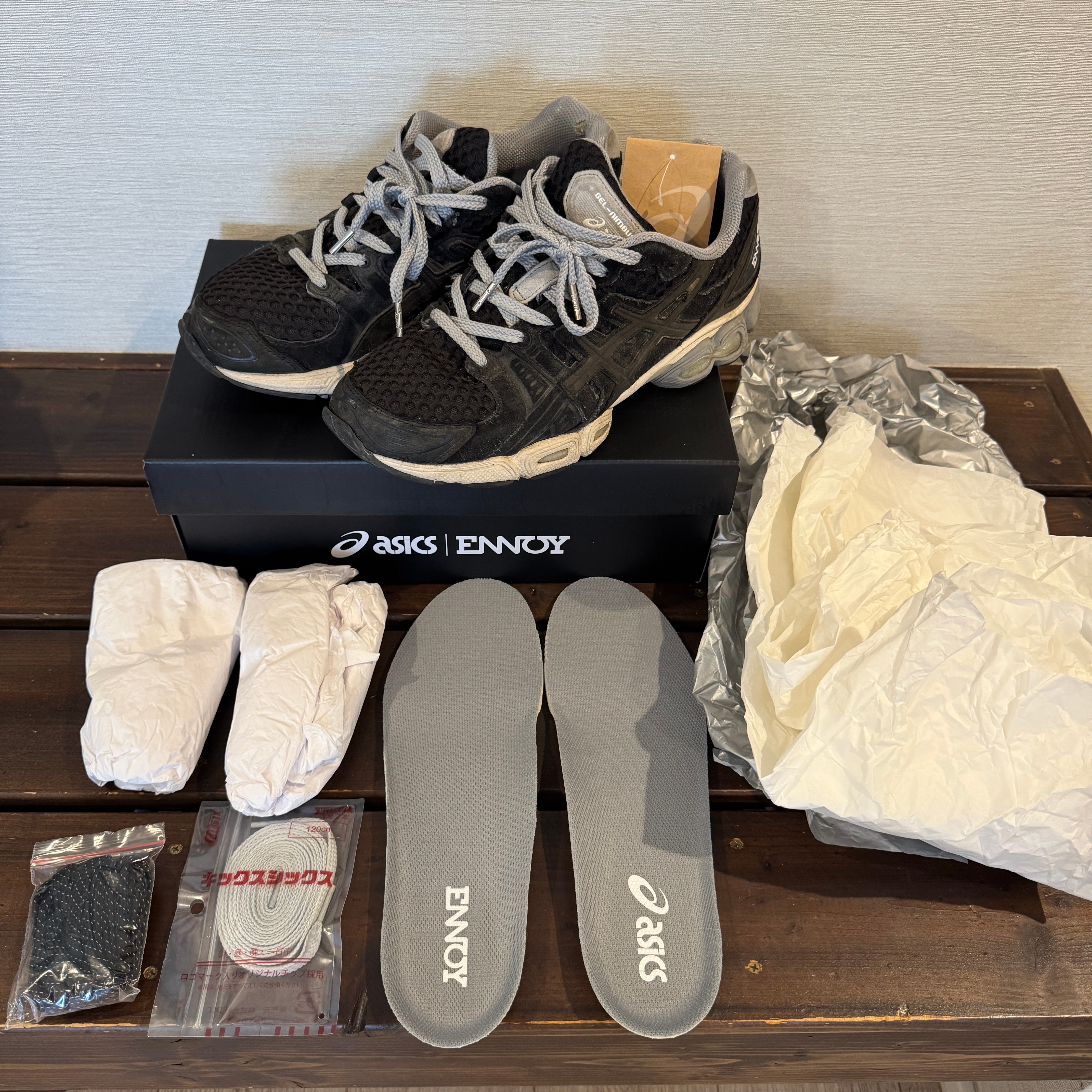 ENNOY × Asics Gel-Nimbus 9 "Black/Sheet Rock" (1201A986-002)
