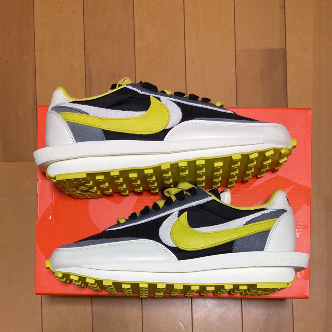 UNDERCOVER × sacai × Nike LD Waffle "Black/Sail-Dark Grey-Bright Citron"