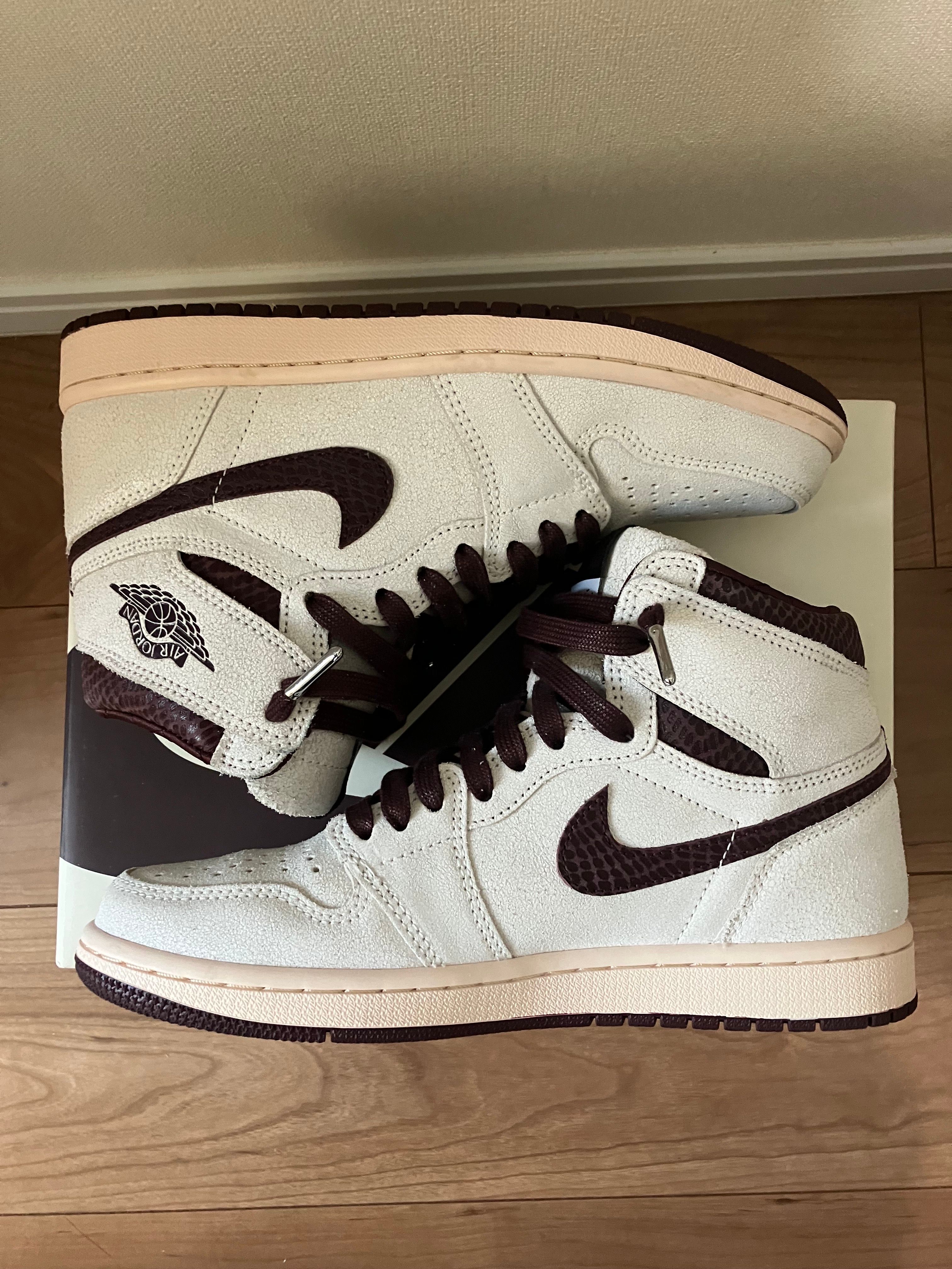 A Ma Maniere × Nike Air Jordan 1 Retro High OG "Sail and Burgundy"