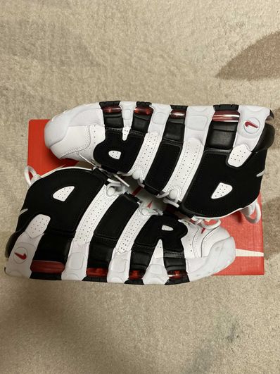 NIKE AIR MORE UPTEMPO "WHITE/BLACK/UNIVERSITY RED"(2020)