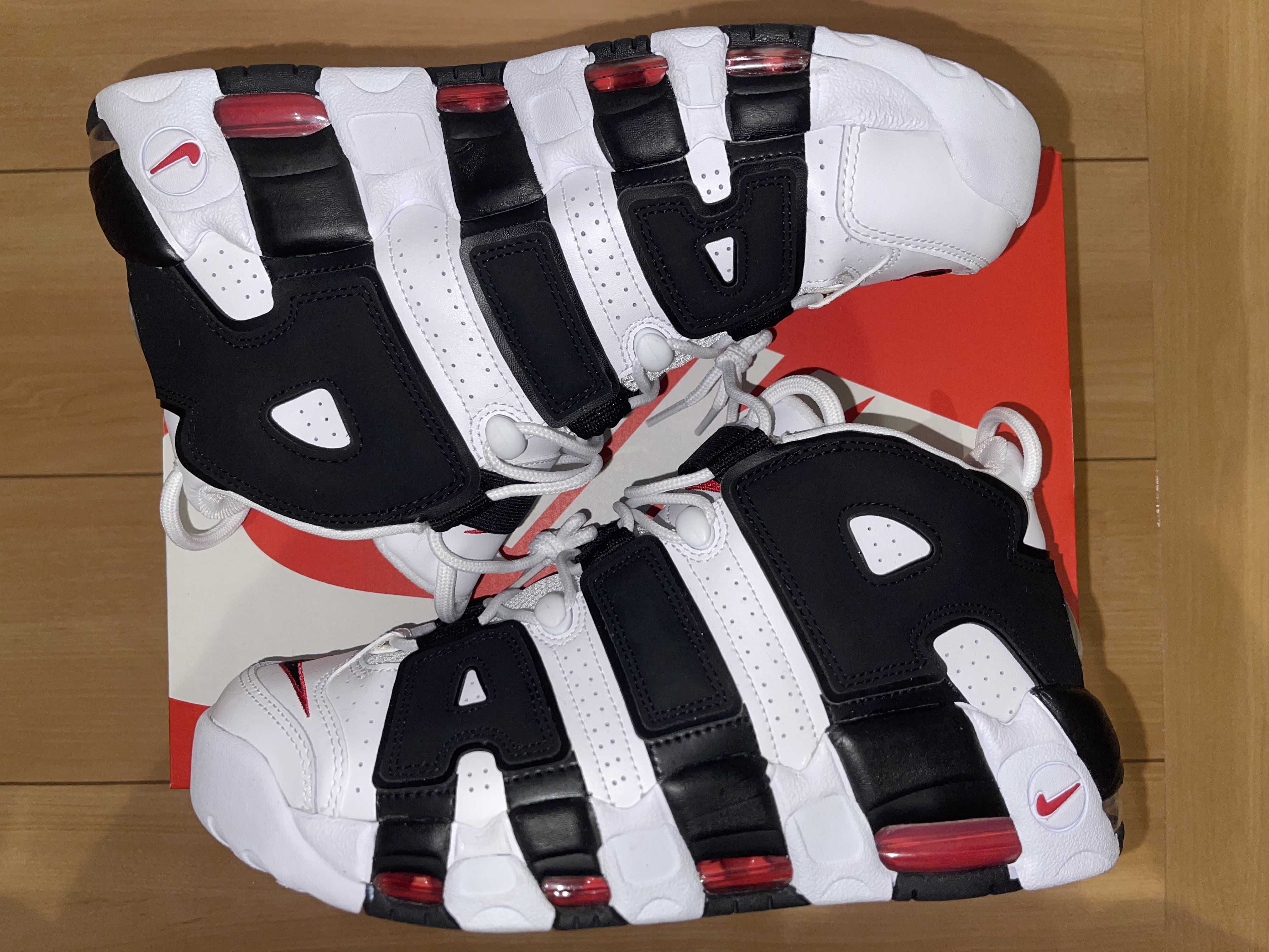 NIKE AIR MORE UPTEMPO "WHITE/BLACK/UNIVERSITY RED"(2020)