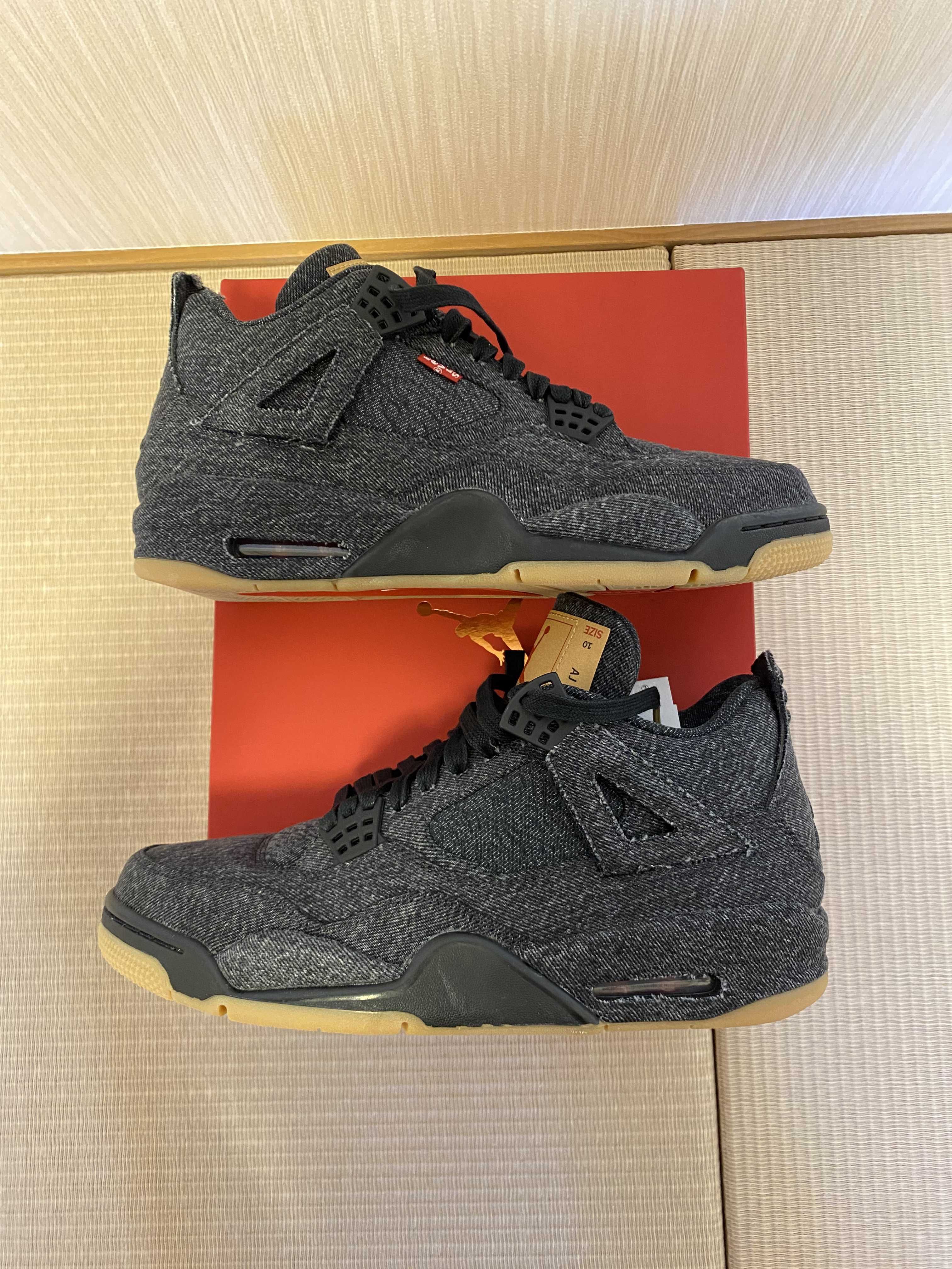 Nike × Levi's Air Jordan 4 "Black Denim" (Tag: LEVIS®)