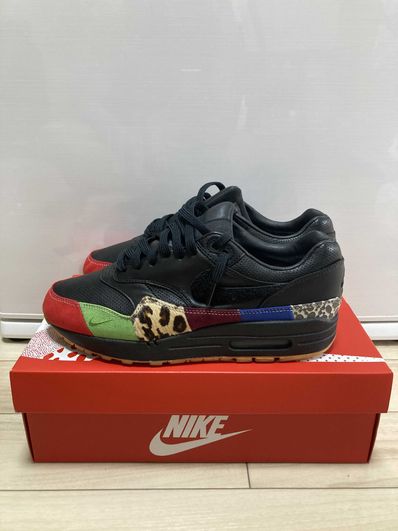 NIKE AIR MAX 1 MASTER "BLACK/BLACK-UNIVERSITY RED-INTERNATIONAL BLUE"