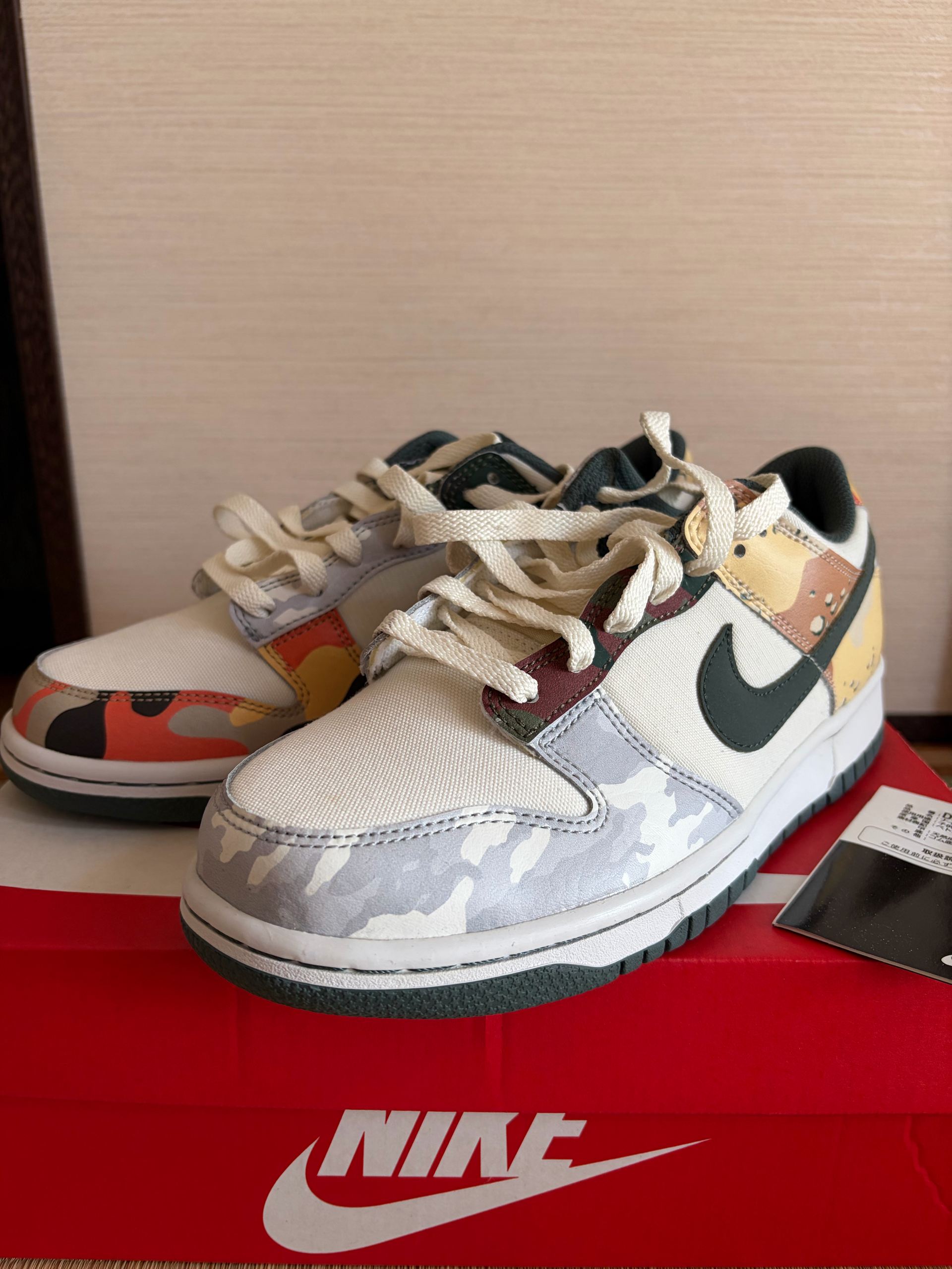 Nike GS Dunk Low SE "Sail Multi Camo"