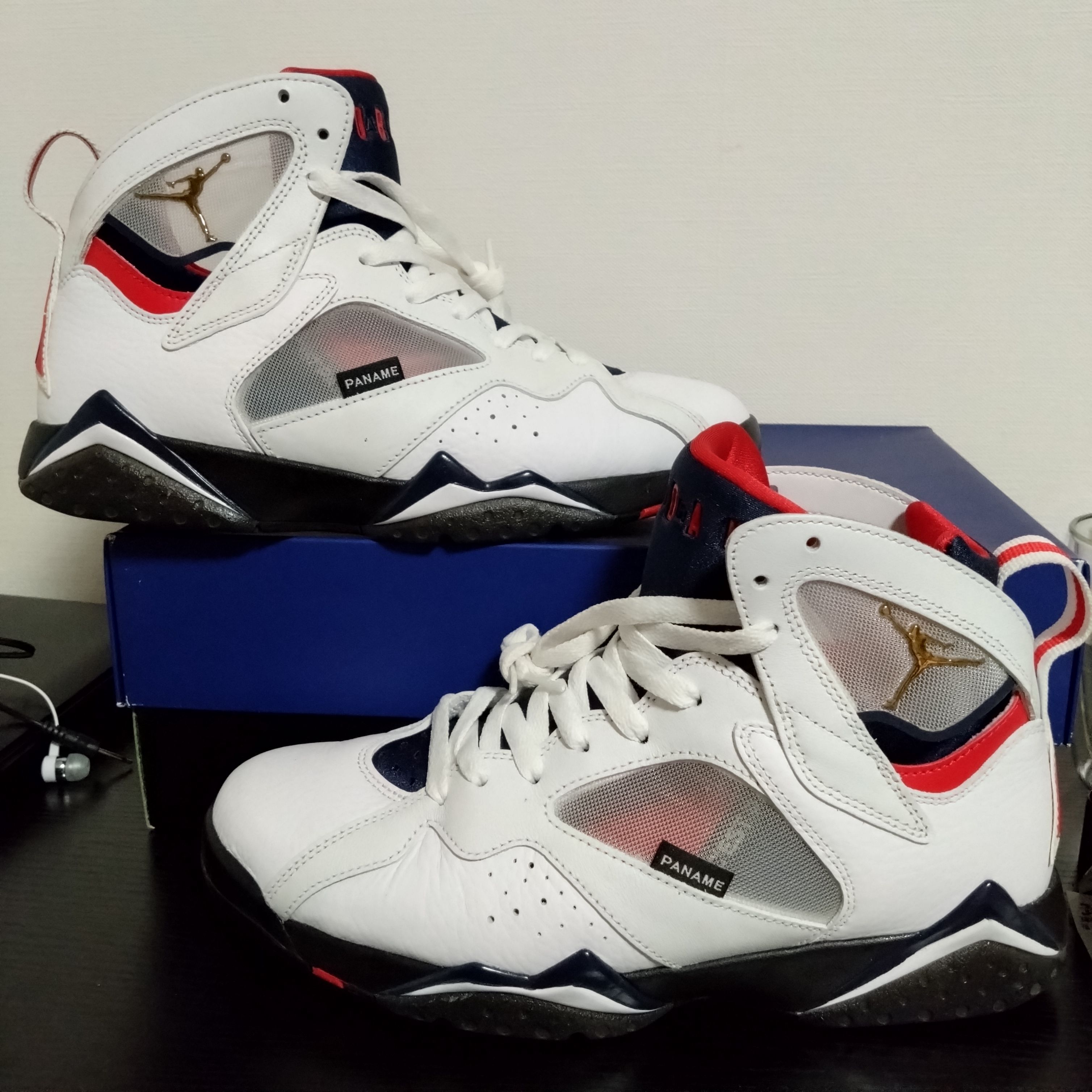 ナイキ 22cm エアジョーダン 7 コラボ ハイカット 靴 スニーカー JORDAN BRAND AIR JORDAN 7 RETRO WHITE/BLACK-CARDINAL RED