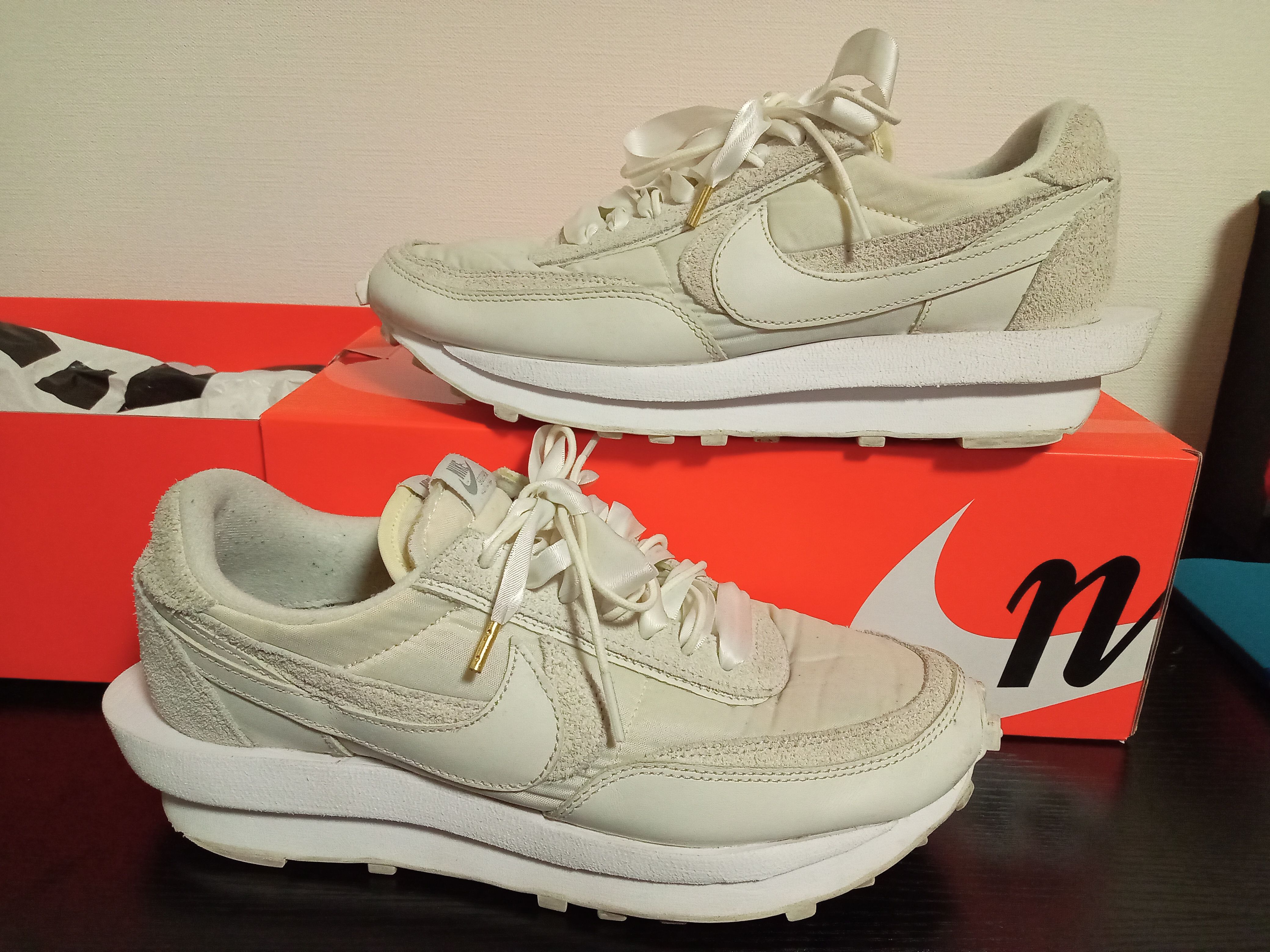 sacai × Nike LDV Waffle "Triple White"