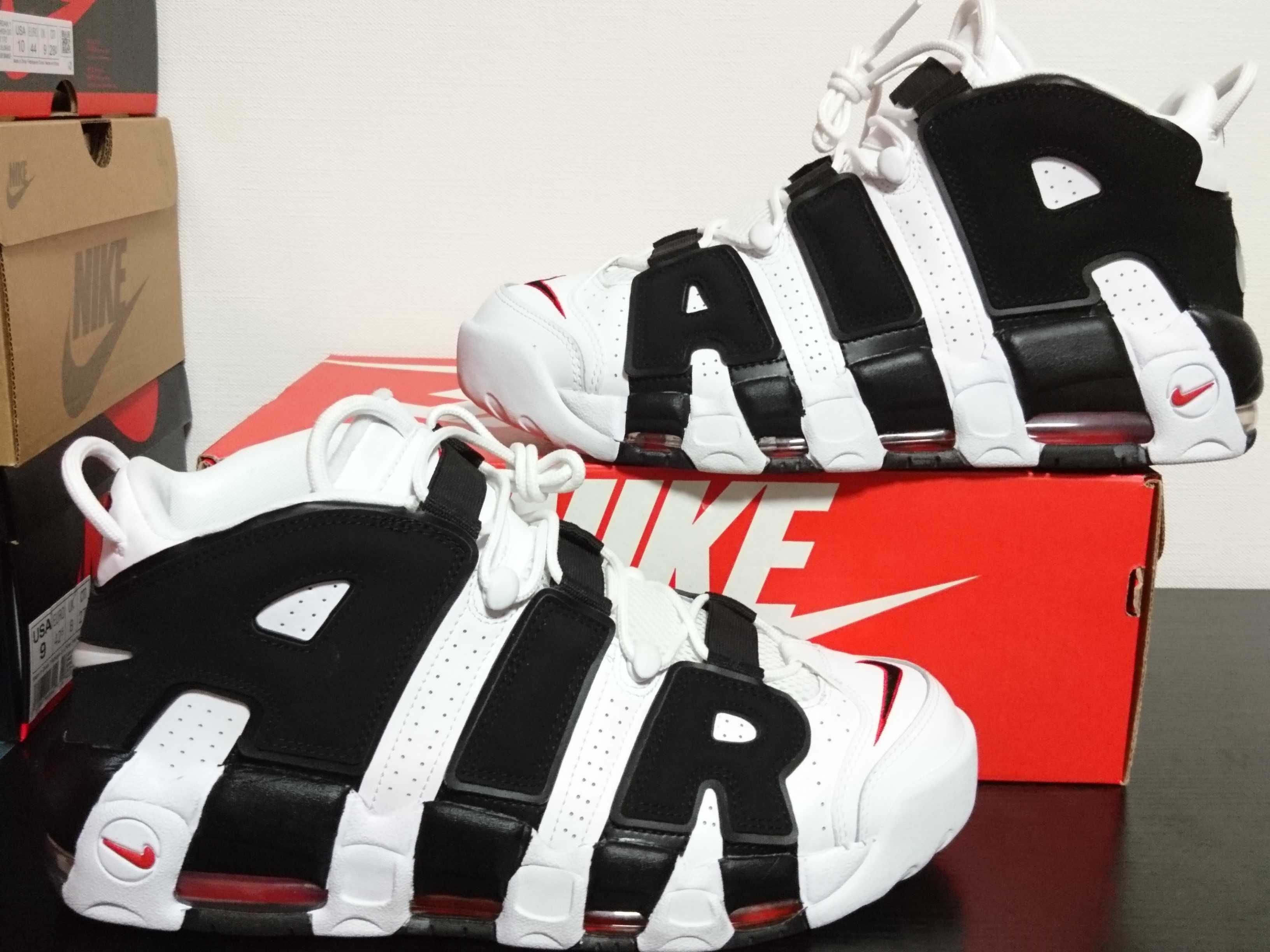 NIKE AIR MORE UPTEMPO "WHITE/BLACK/UNIVERSITY RED"(2020)
