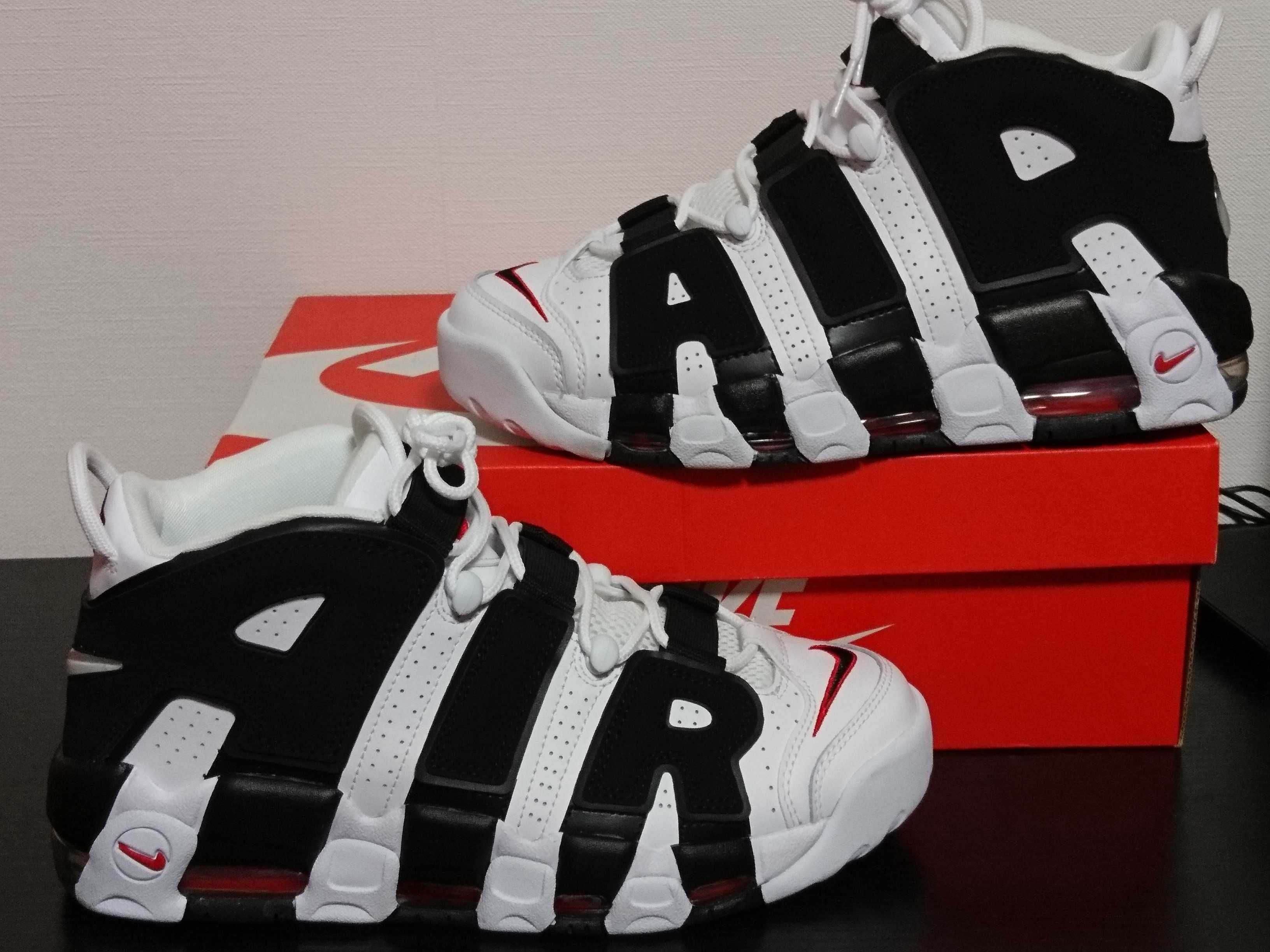 NIKE AIR MORE UPTEMPO "WHITE/BLACK/UNIVERSITY RED"(2020)