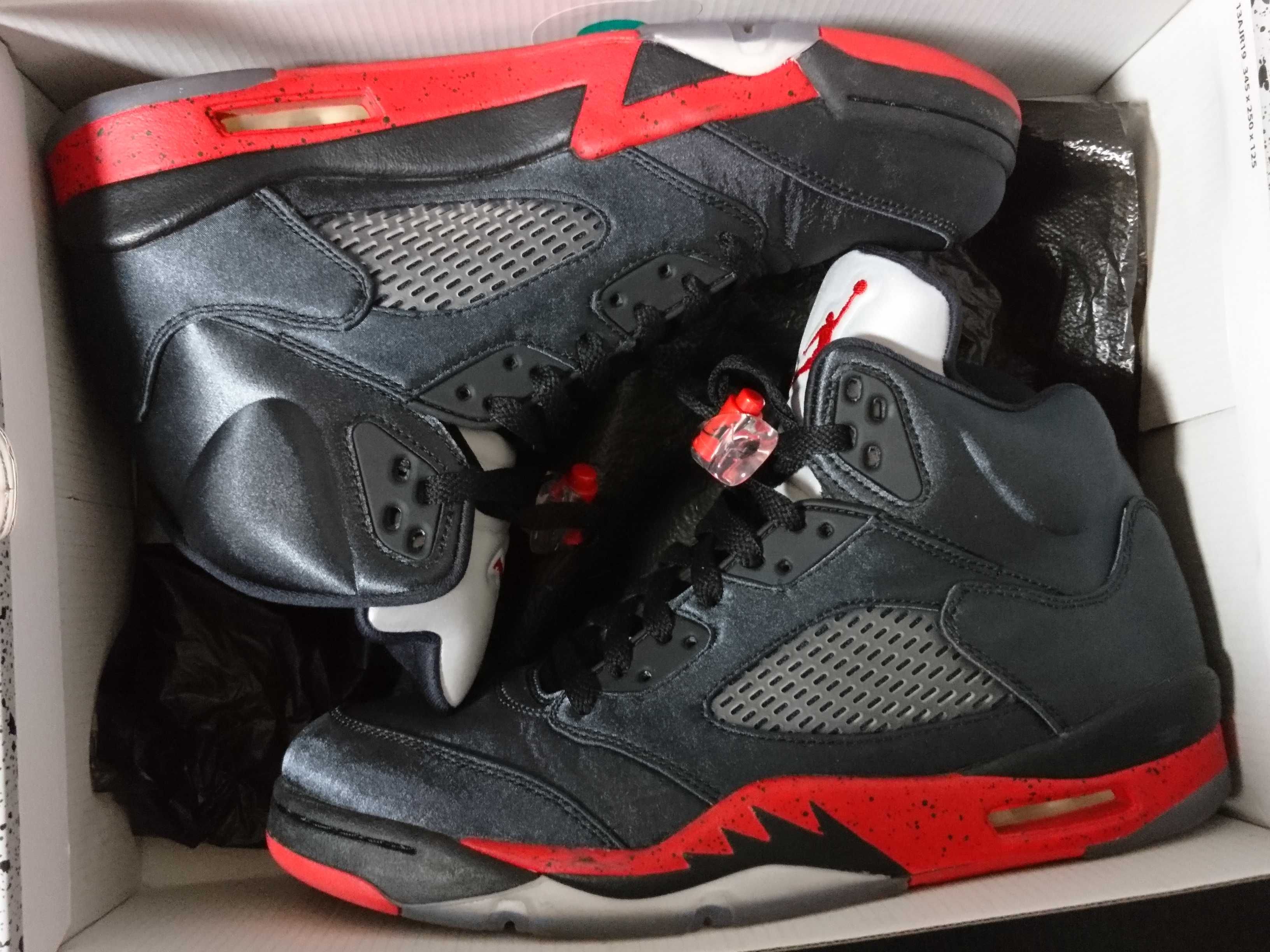 Air Jordan 5 Satin "Bred"