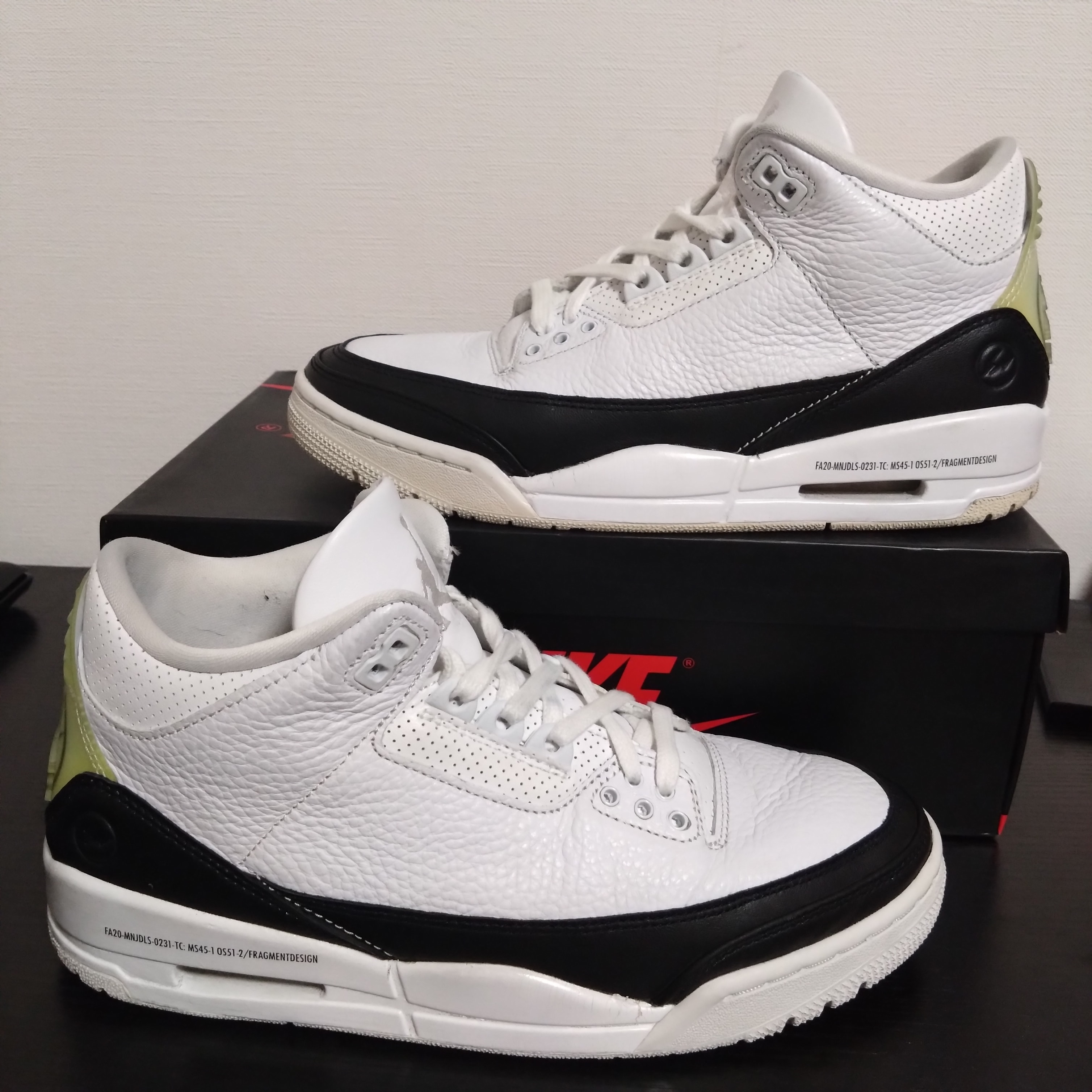 Fragment × Nike Air Jordan 3 "White/Black"