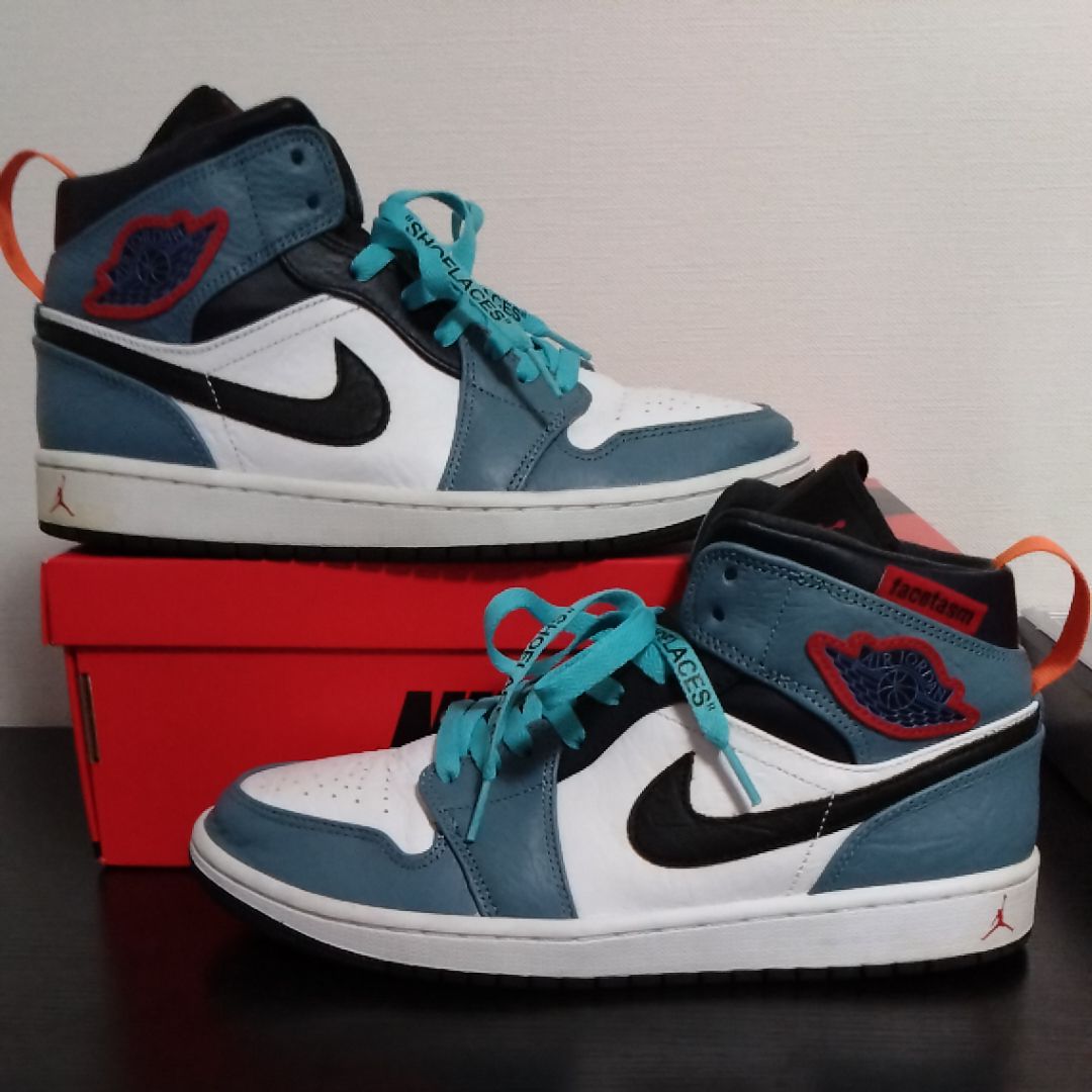 FACETASM × Nike Air Jordan 1 Mid "White/Navy"