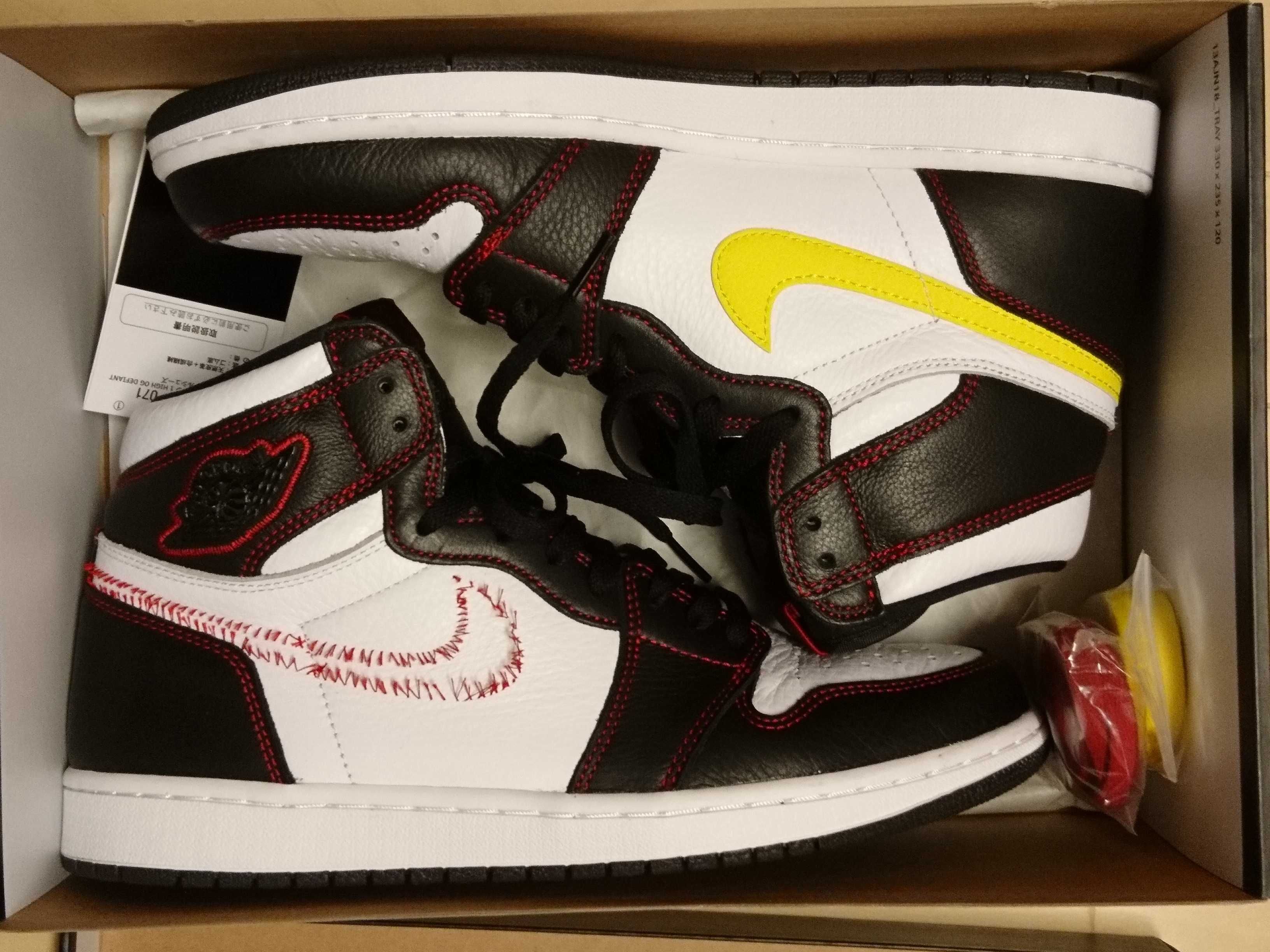 Nike Air Jordan 1 High OG Defiant "Black/Yellow/Gym Red"